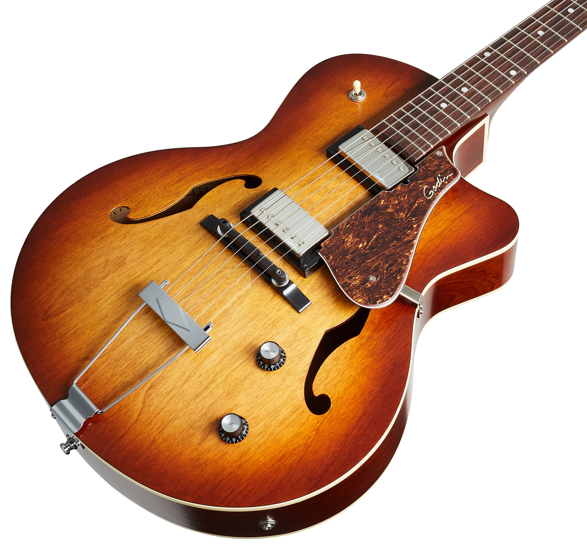 Godin 5th Avenue CW Kingpin II HB Cognac Burst (obrázek 3)