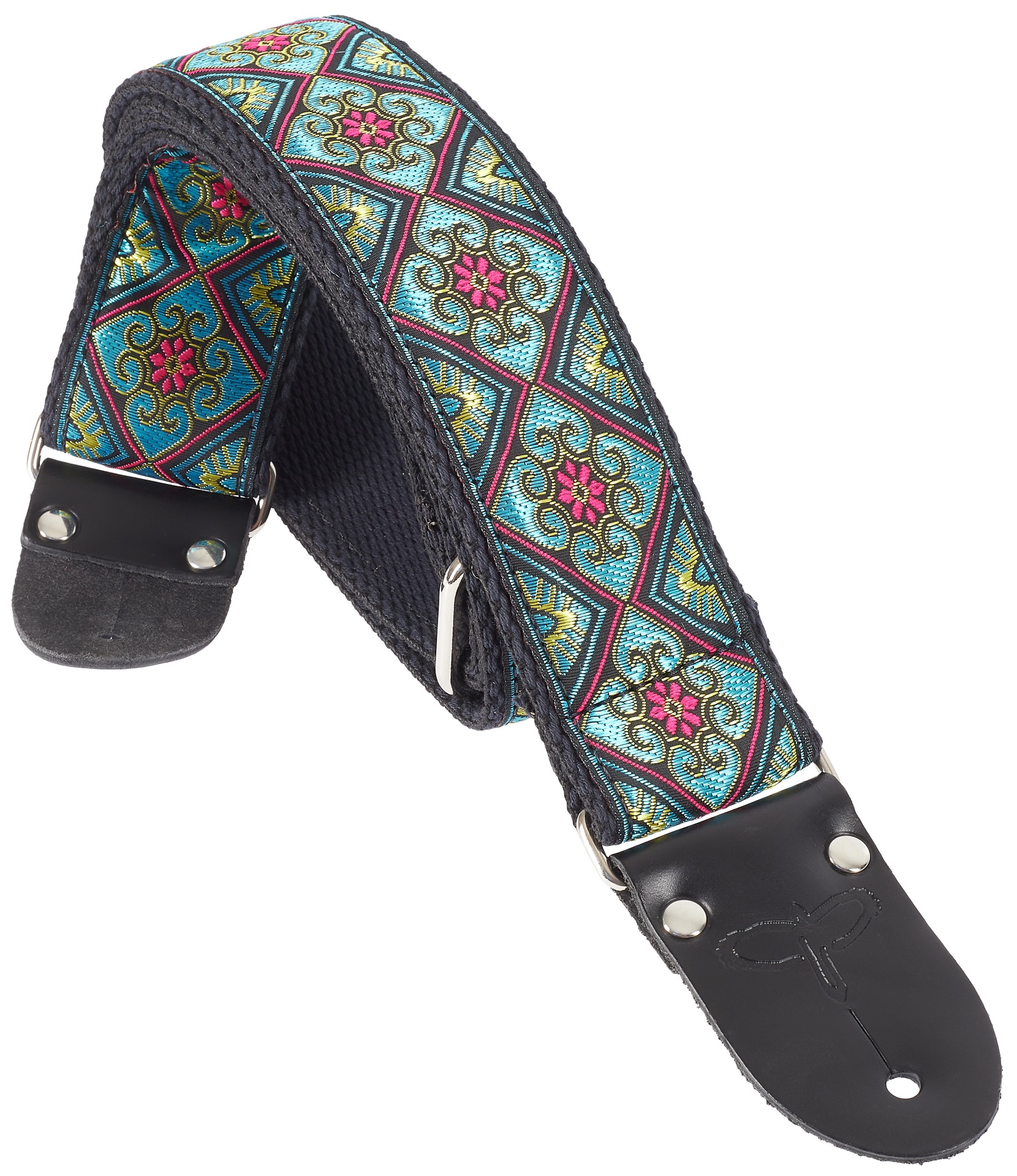 Levně PRS 2" Retro Deluxe Jacquard Strap Teal/Gold