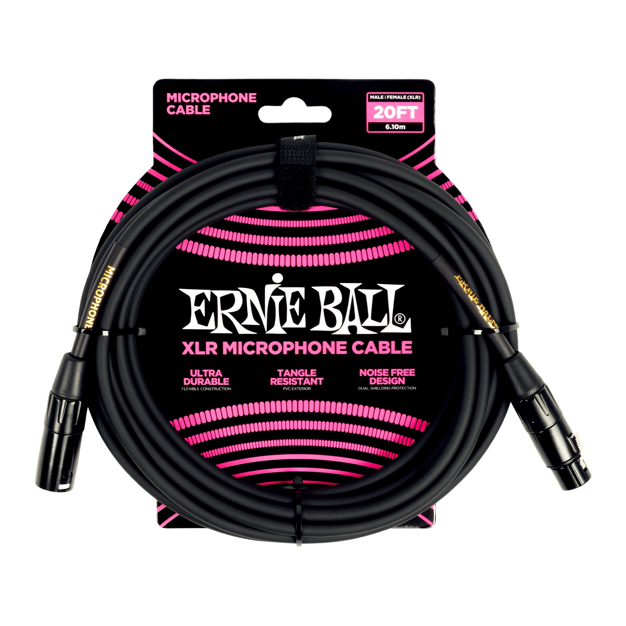Levně Ernie Ball 20' XLR Cable Black