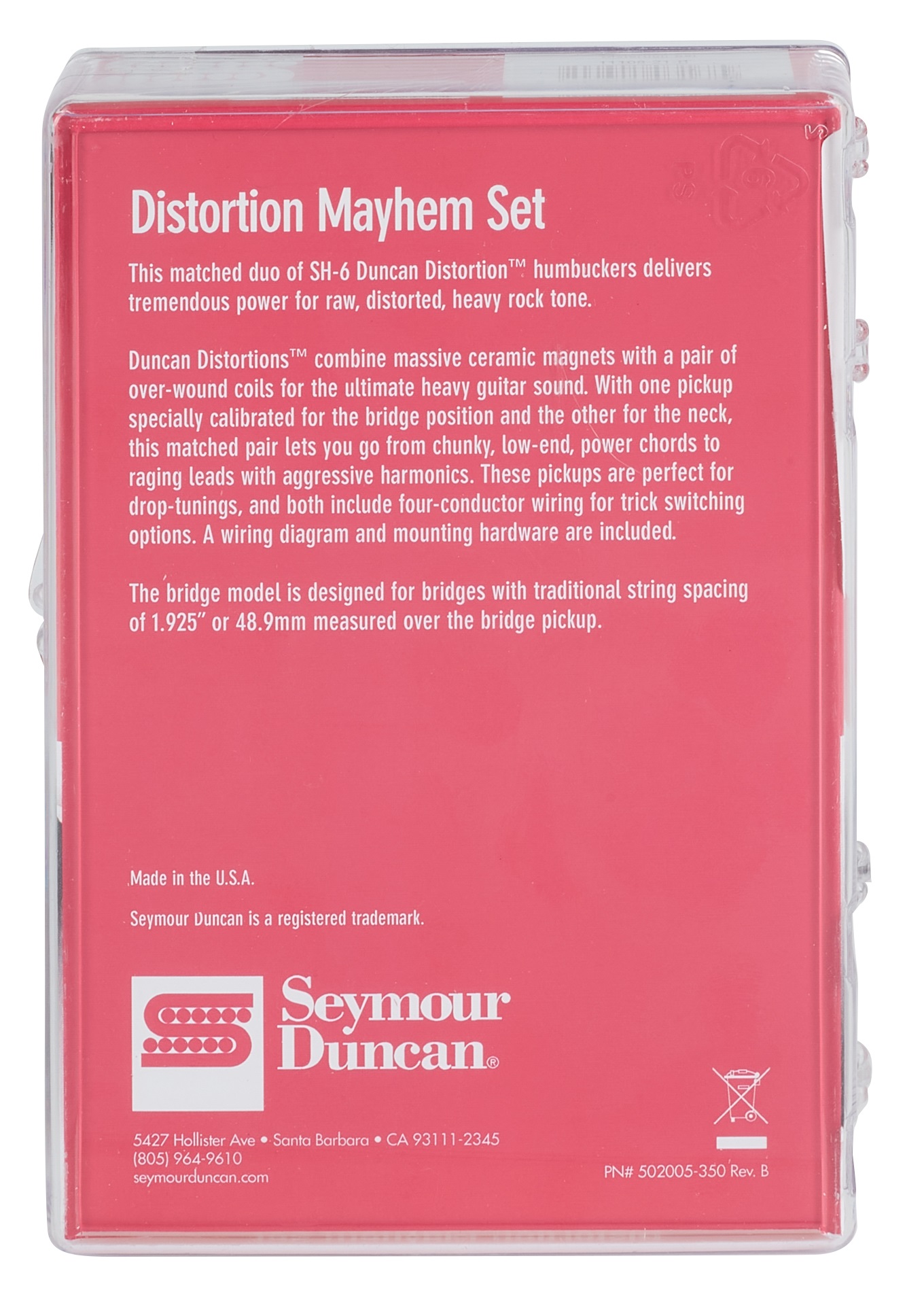 Seymour Duncan SH-6 Distortion Mayhem Set (obrázek 3)