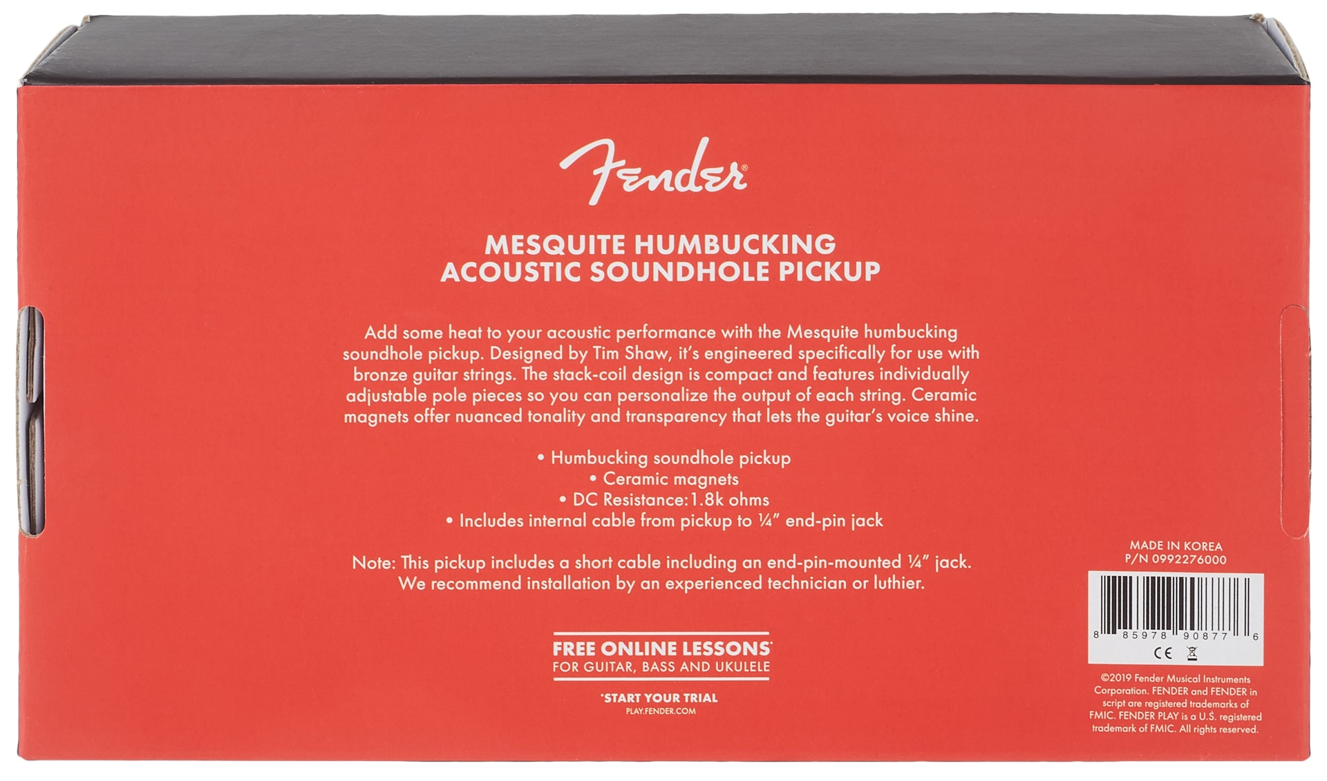 Fender Acoustic Pickup, Mesquite (obrázek 8)