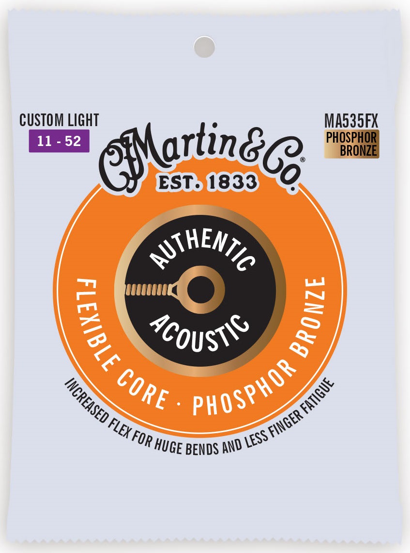 Levně Martin Authentic Acoustic Flexible Core 92/8 Phosphor Bronze Custom Li