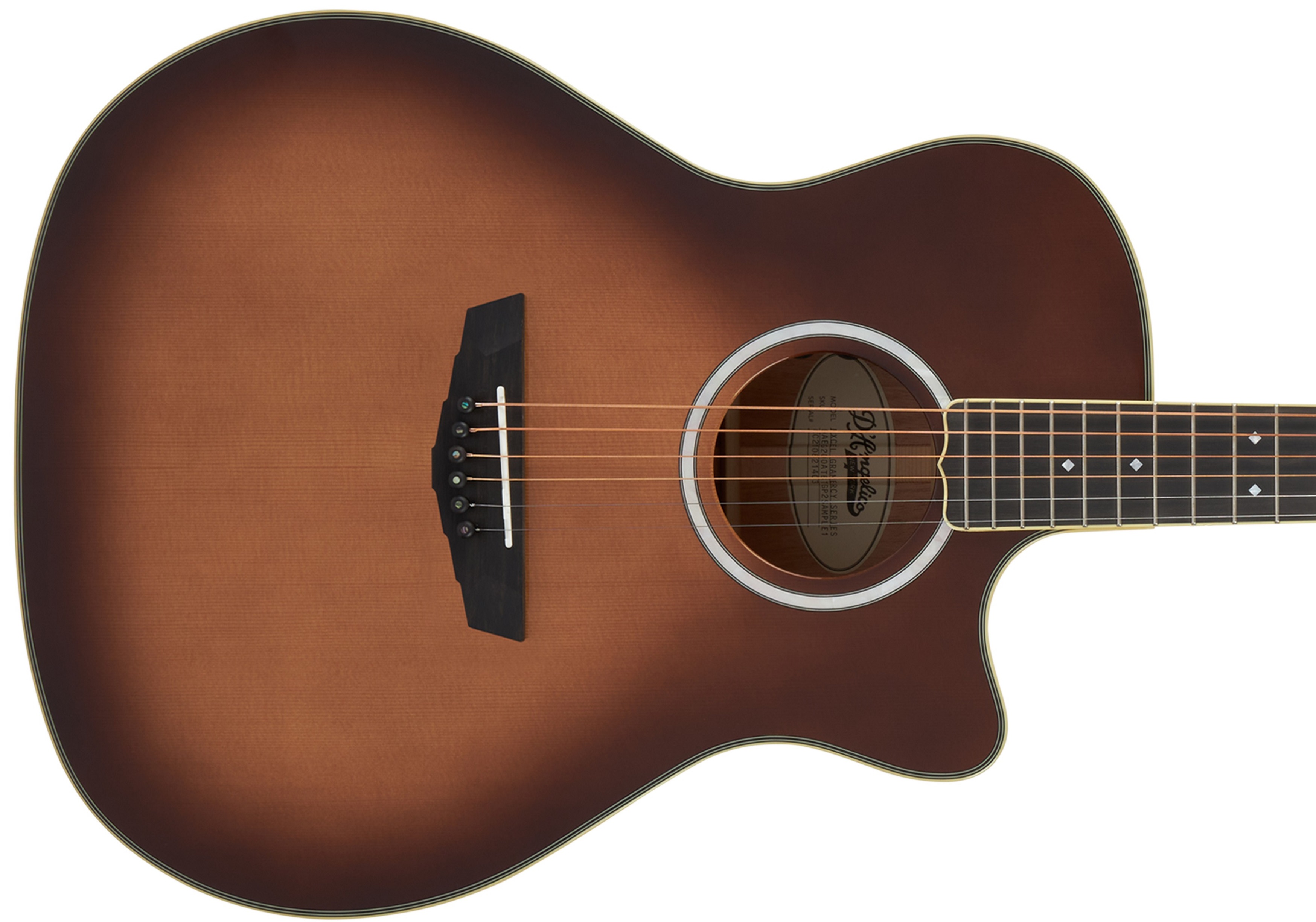D'Angelico Gramercy Grand Auditorium CE Autumn Burst (obrázek 3)