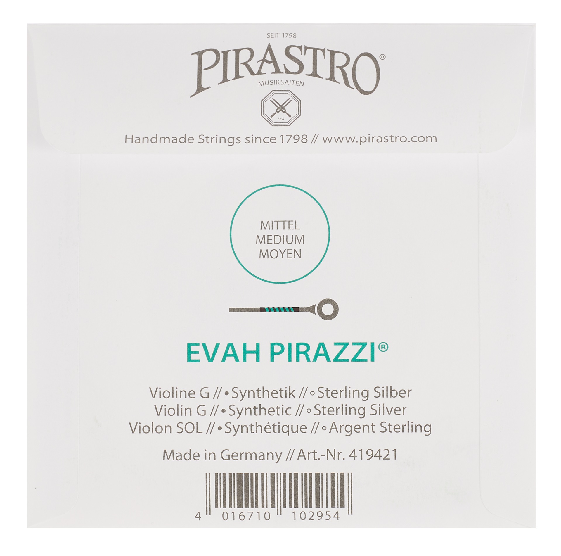 Pirastro Evah Pirazzi Vln Set E-ball medium (obrázek 3)