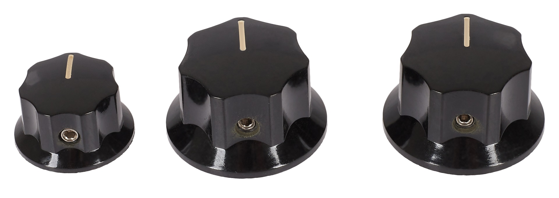 Fender Jazz Bass Knobs, Black (obrázek 3)
