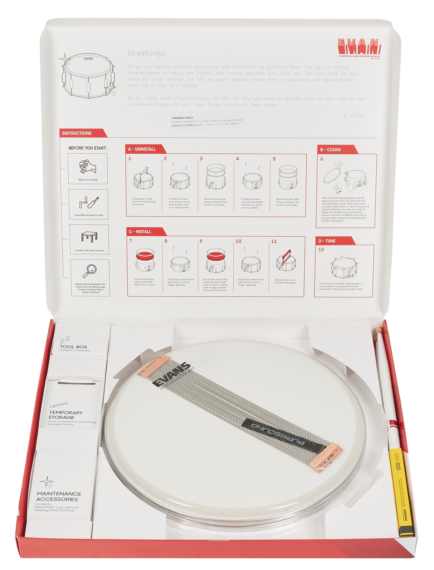 Evans 13" Snare Tune Up Kit UV1 (obrázek 5)