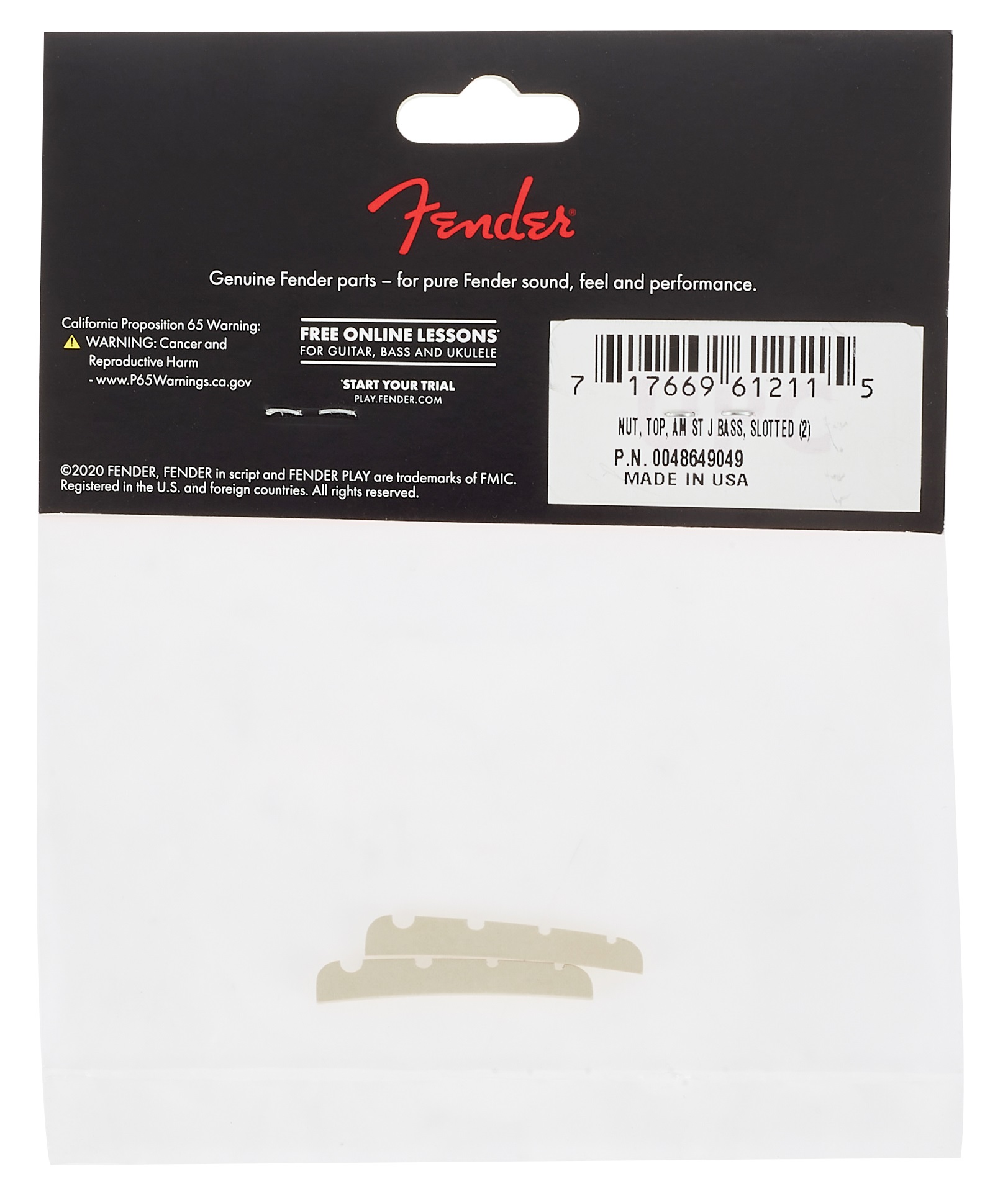 Fender Jazz Bass Pre-Slotted Micarta String Nuts (obrázek 4)