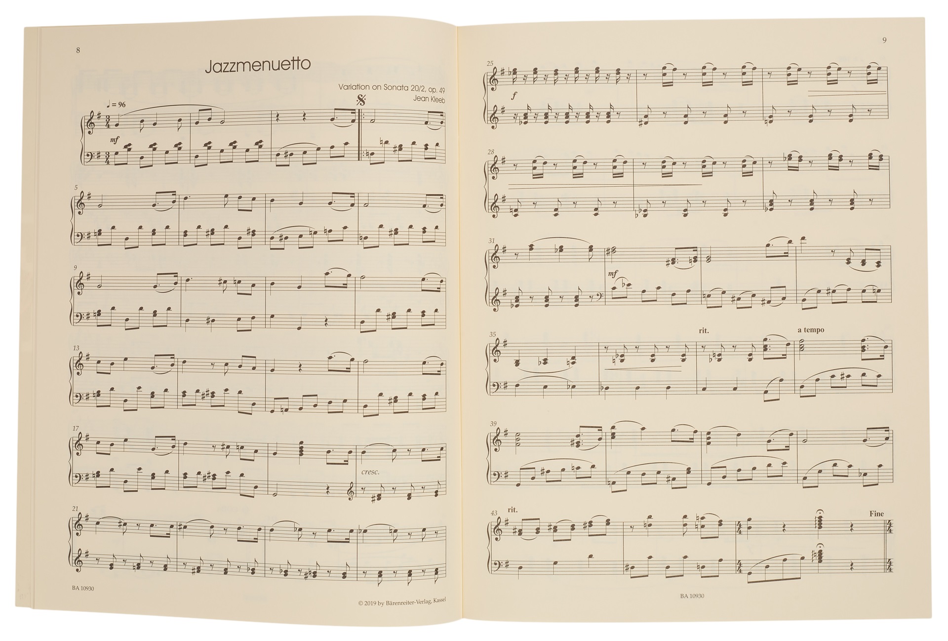 MS Beethoven Goes Jazz - Jean Kleeb (obrázek 4)