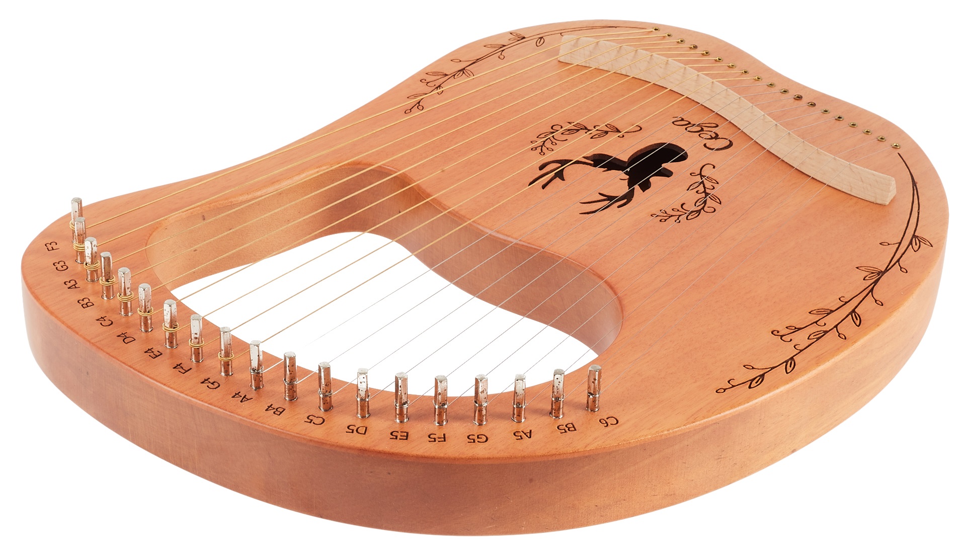 Cega Lyre Harp 19 Strings Natural (obrázek 4)