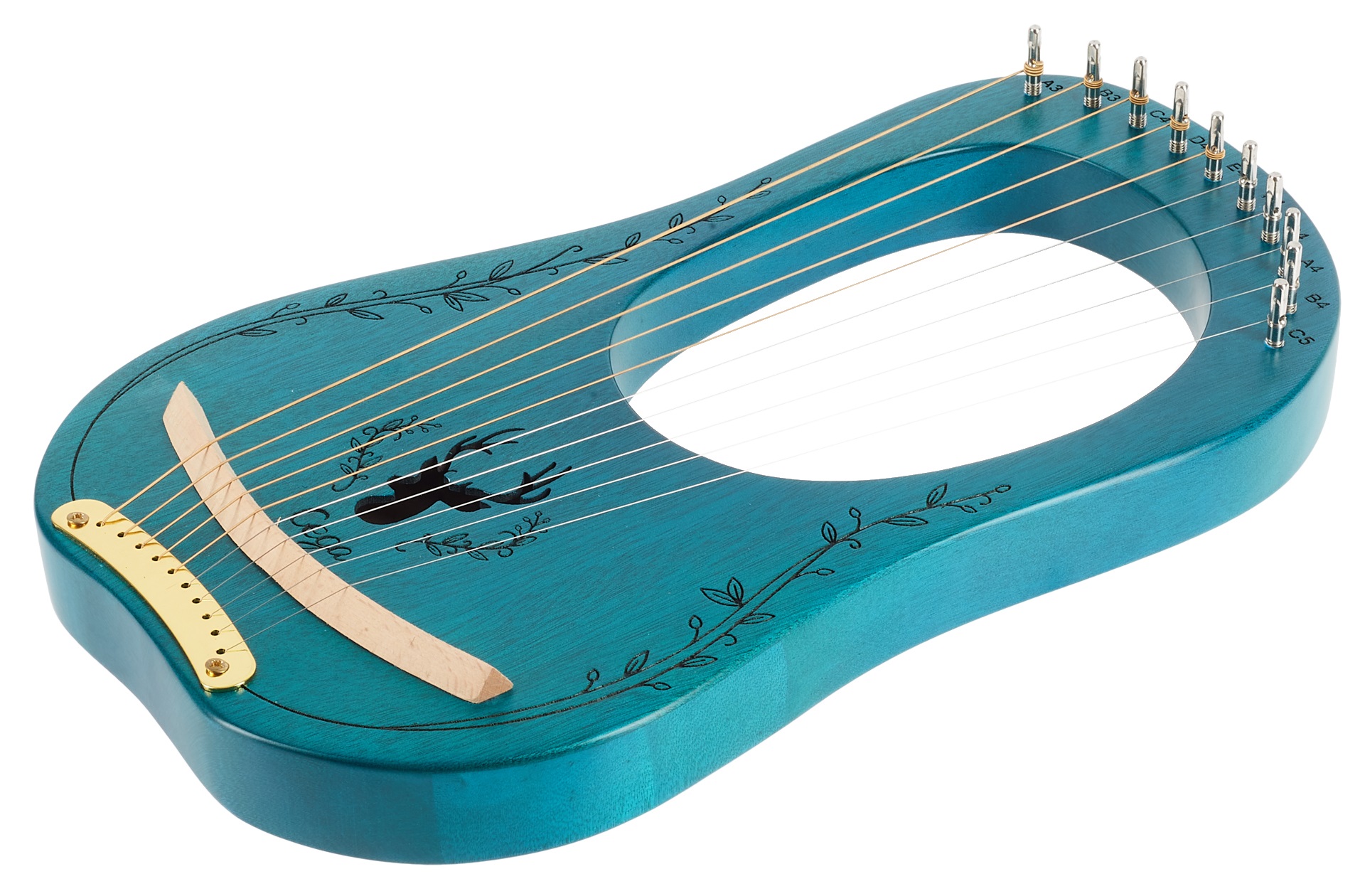 Cega Lyre Harp 10 Strings Blue (obrázek 3)