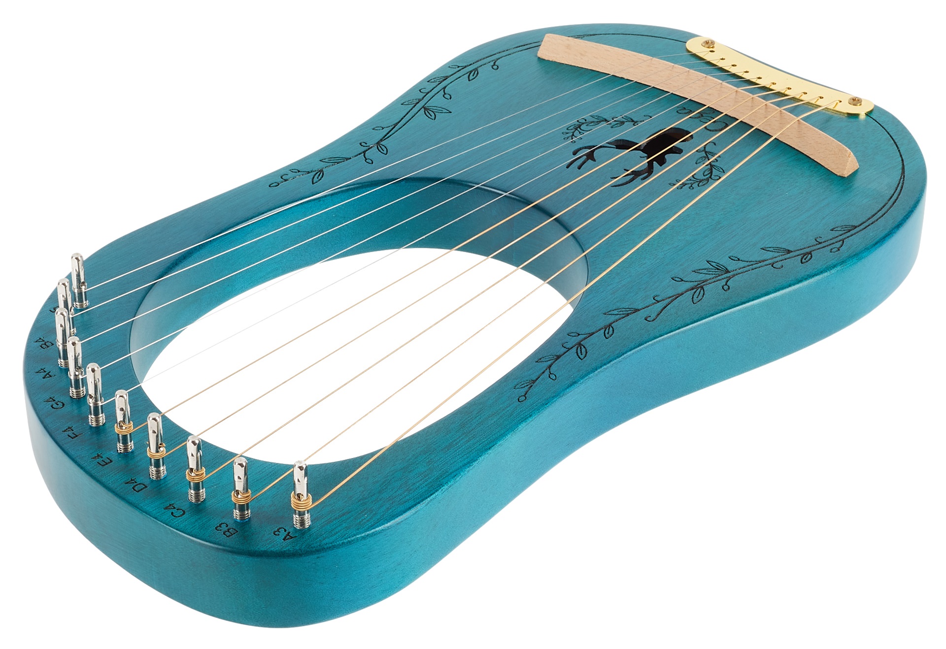 Cega Lyre Harp 10 Strings Blue (obrázek 4)