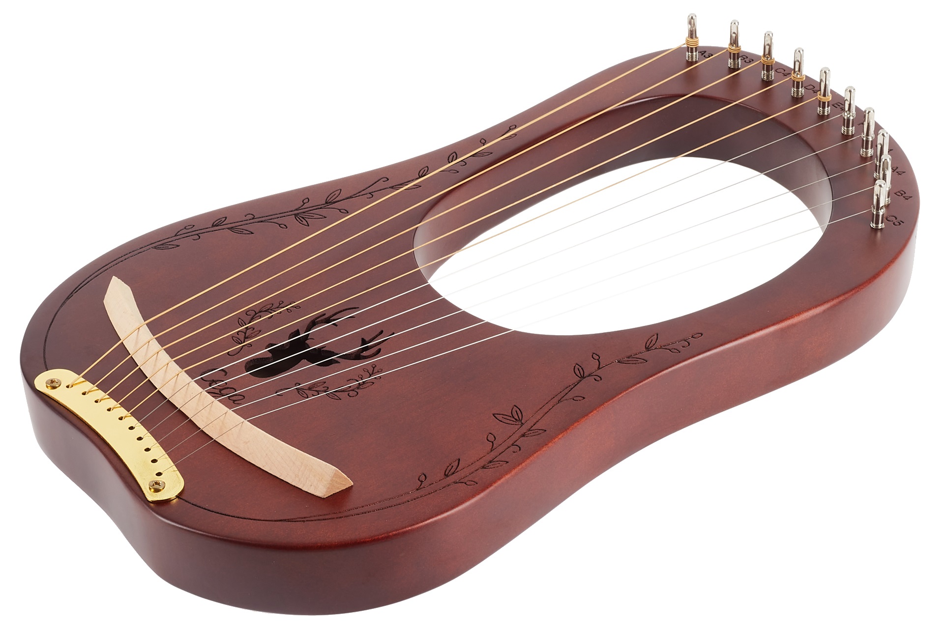 Cega Lyre Harp 10 Strings Coffee (obrázek 3)