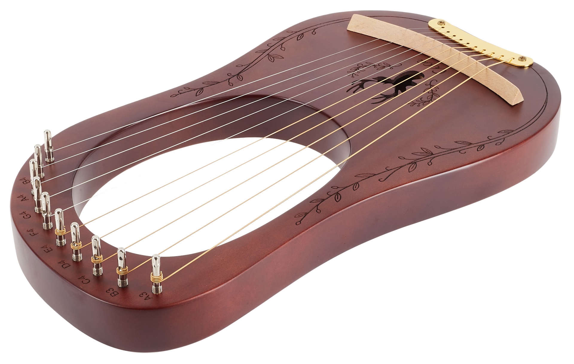 Cega Lyre Harp 10 Strings Coffee (obrázek 4)