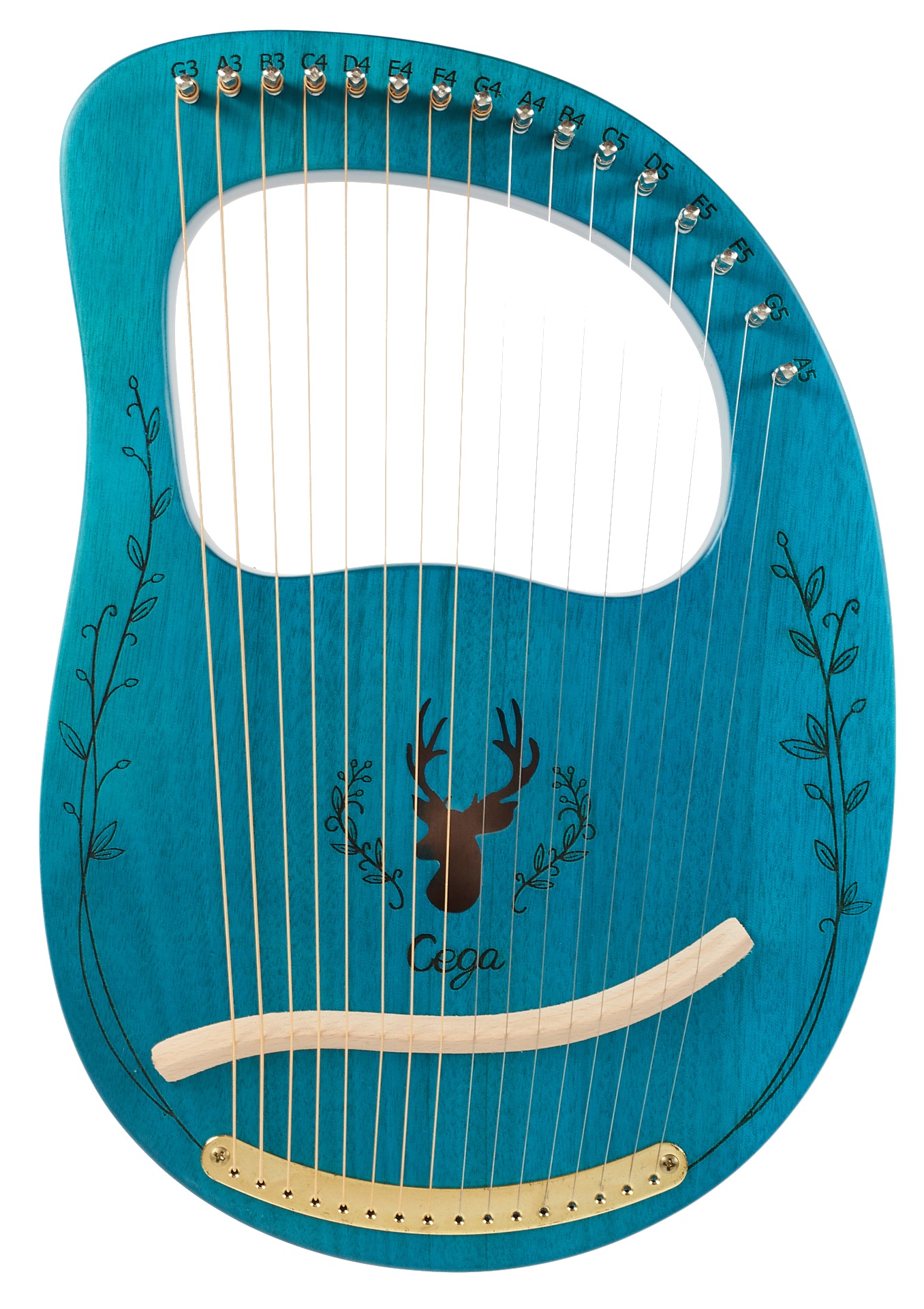 Levně Cega Lyre Harp 16 Strings Blue