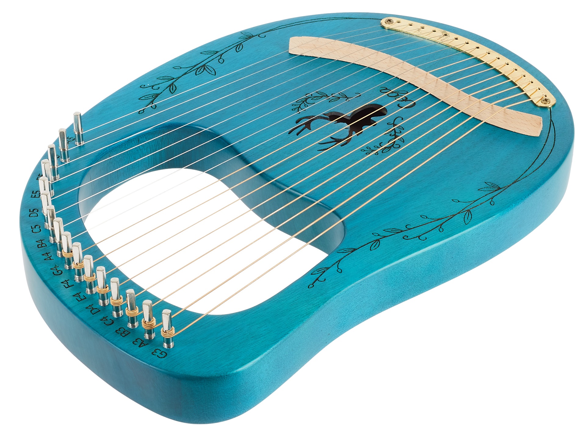 Cega Lyre Harp 16 Strings Blue (obrázek 4)