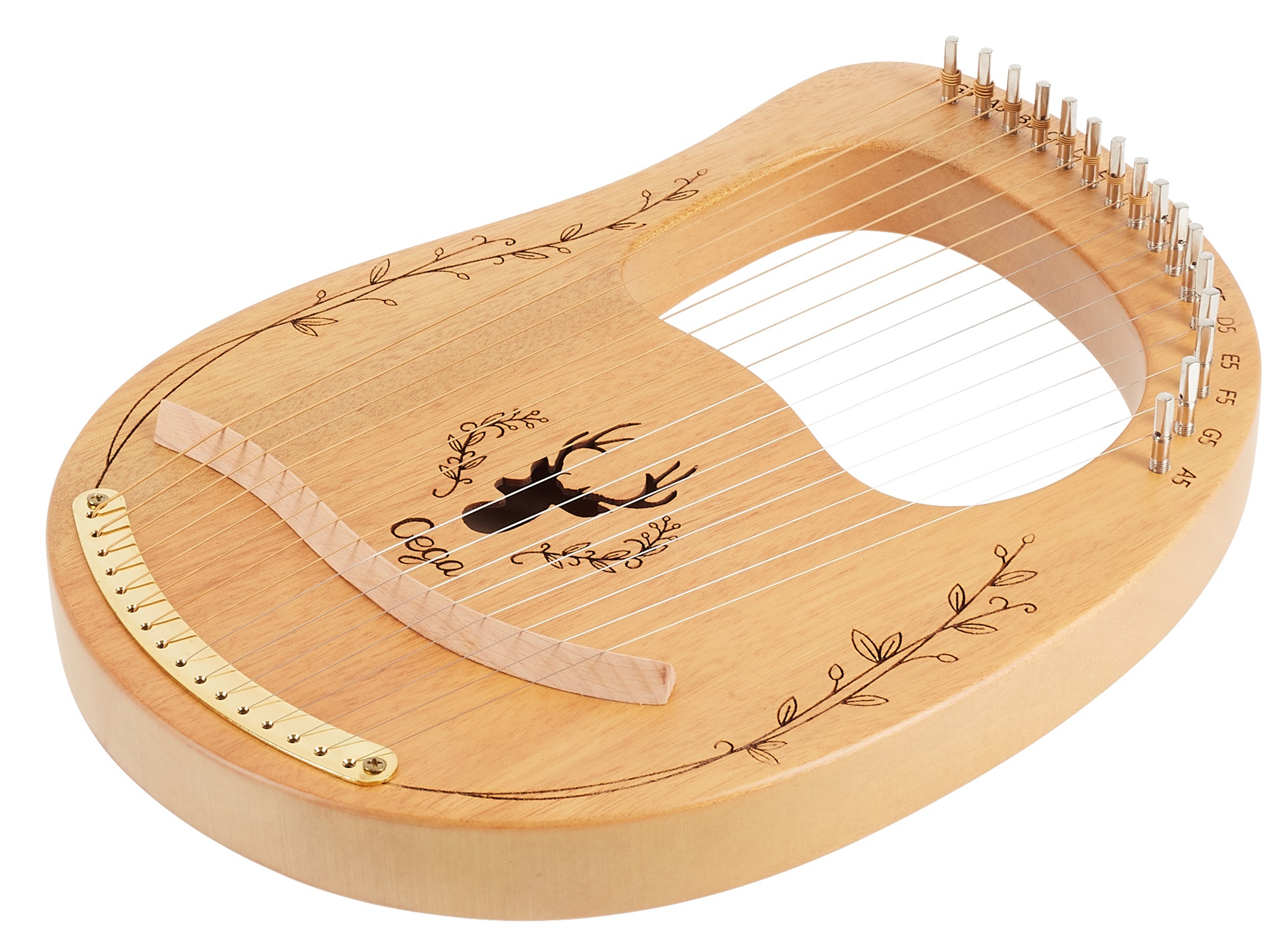 Cega Lyre Harp 16 Strings Natural (obrázek 3)