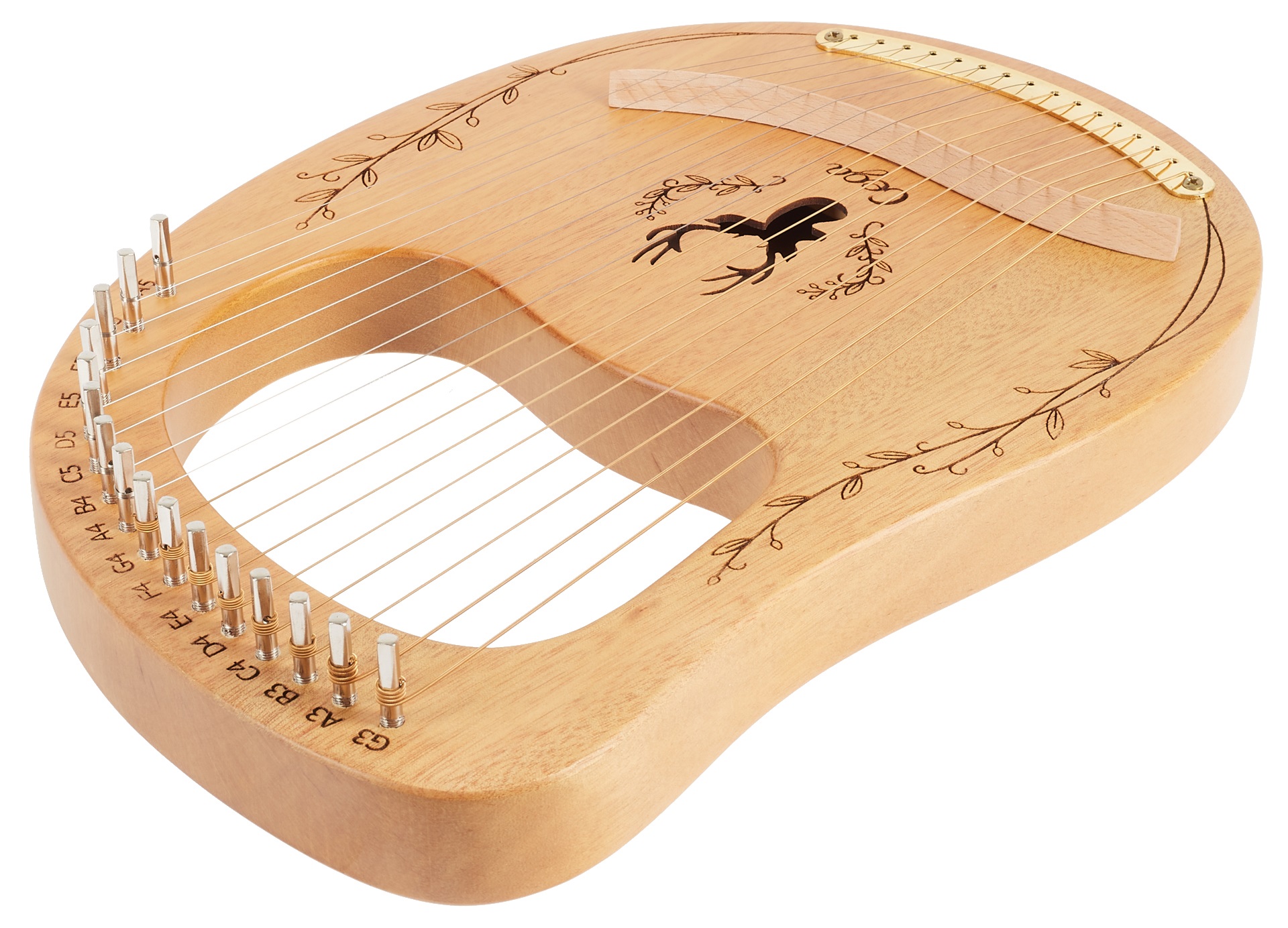 Cega Lyre Harp 16 Strings Natural (obrázek 4)