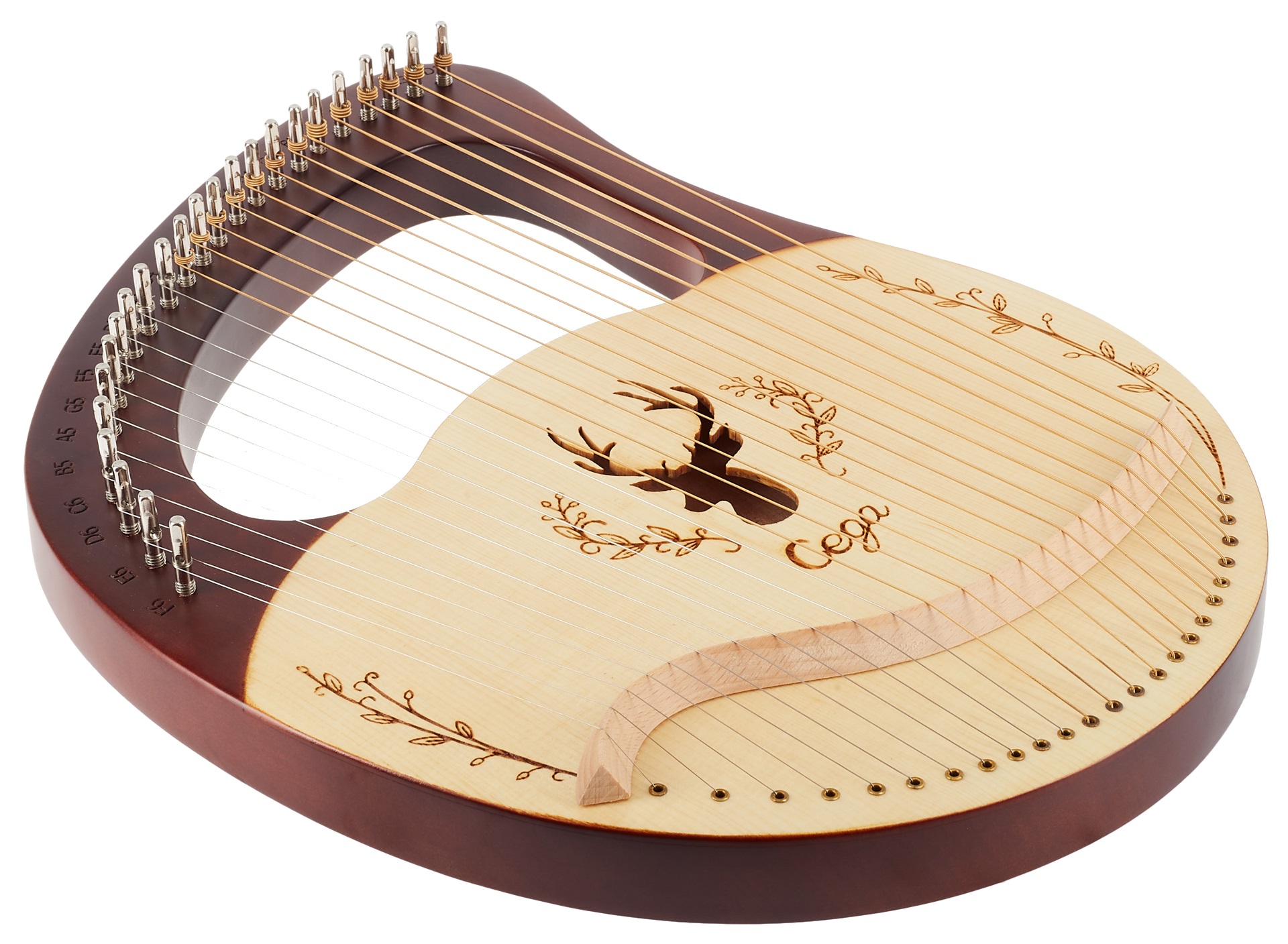 Cega Lyre Harp 24 String Coffee (obrázek 3)