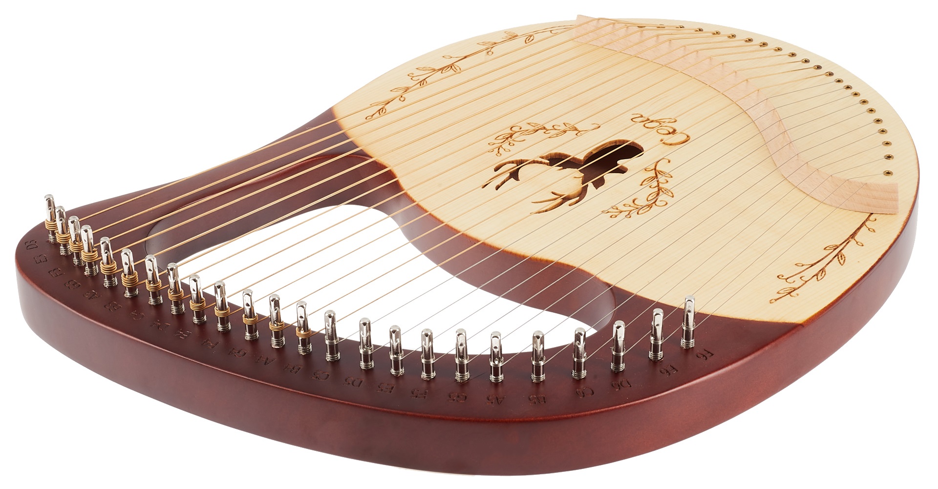 Cega Lyre Harp 24 String Coffee (obrázek 4)