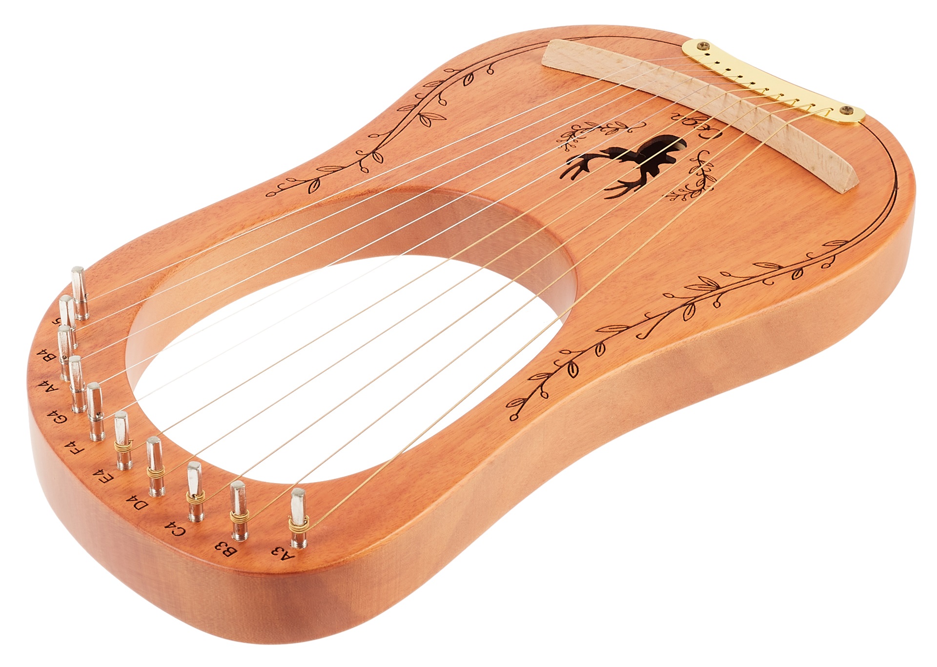 Cega Lyre Harp 10 Strings Natural (obrázek 3)
