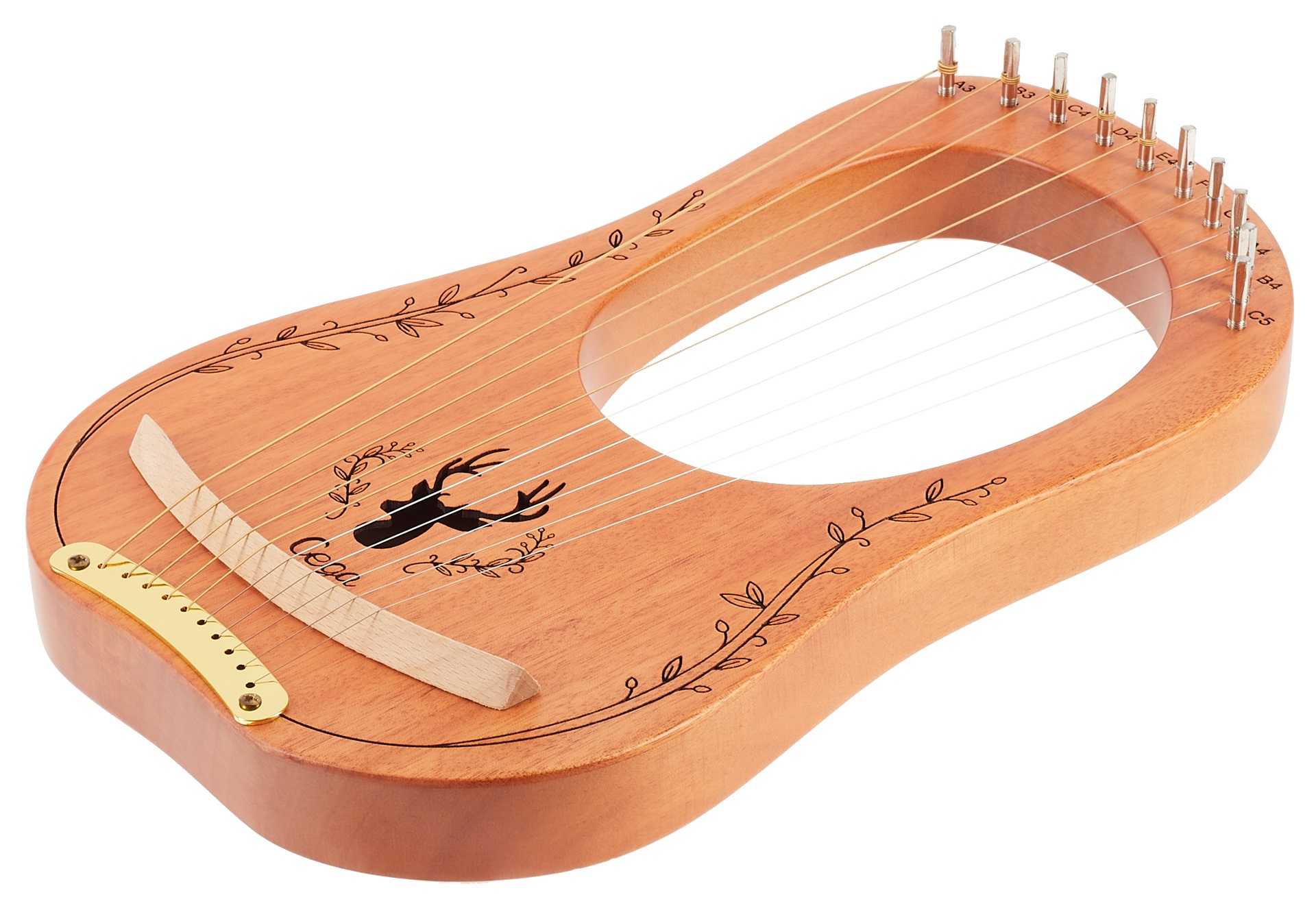 Cega Lyre Harp 10 Strings Natural (obrázek 4)