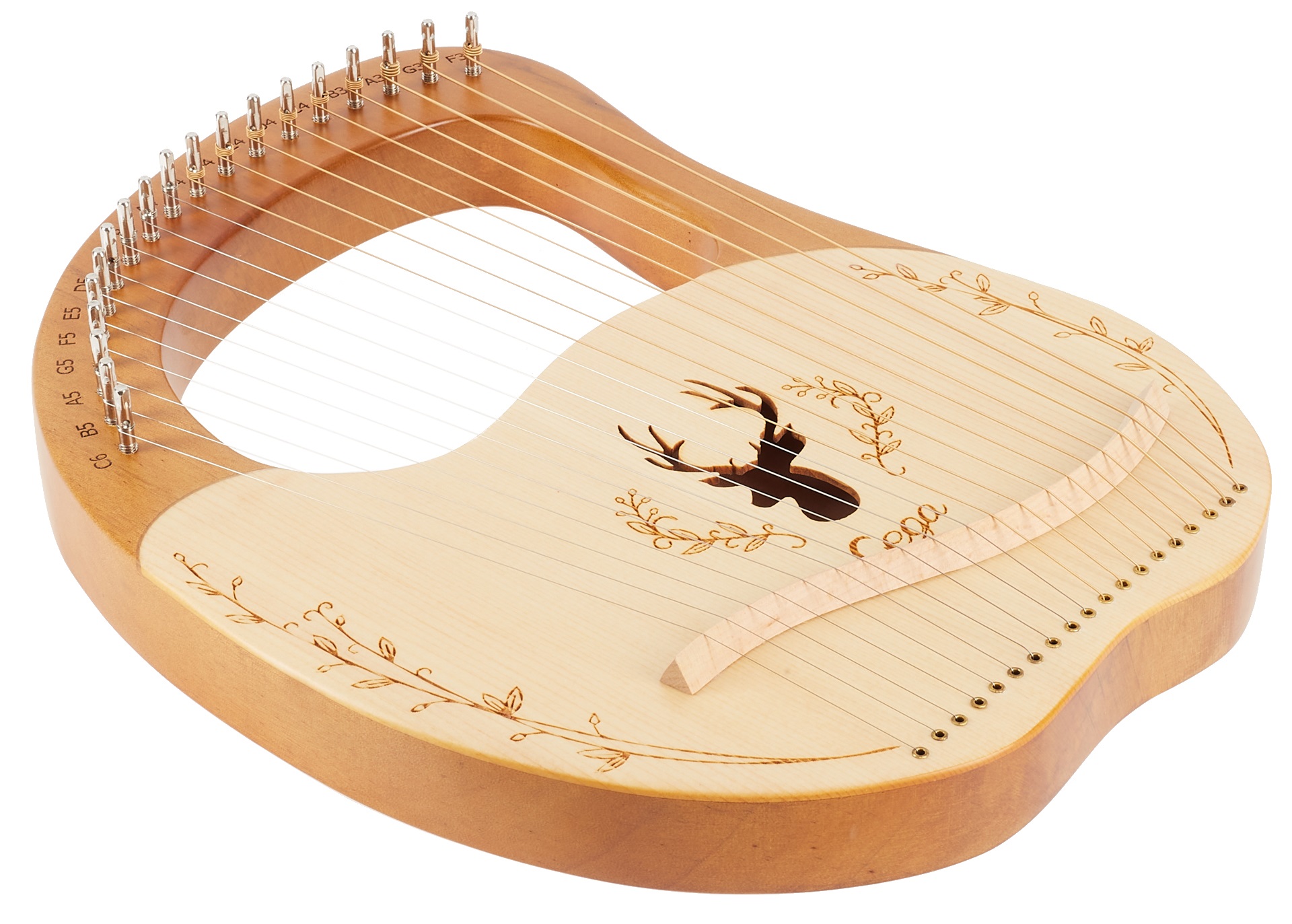 Cega Lyre Harp 19 Strings White (obrázek 3)