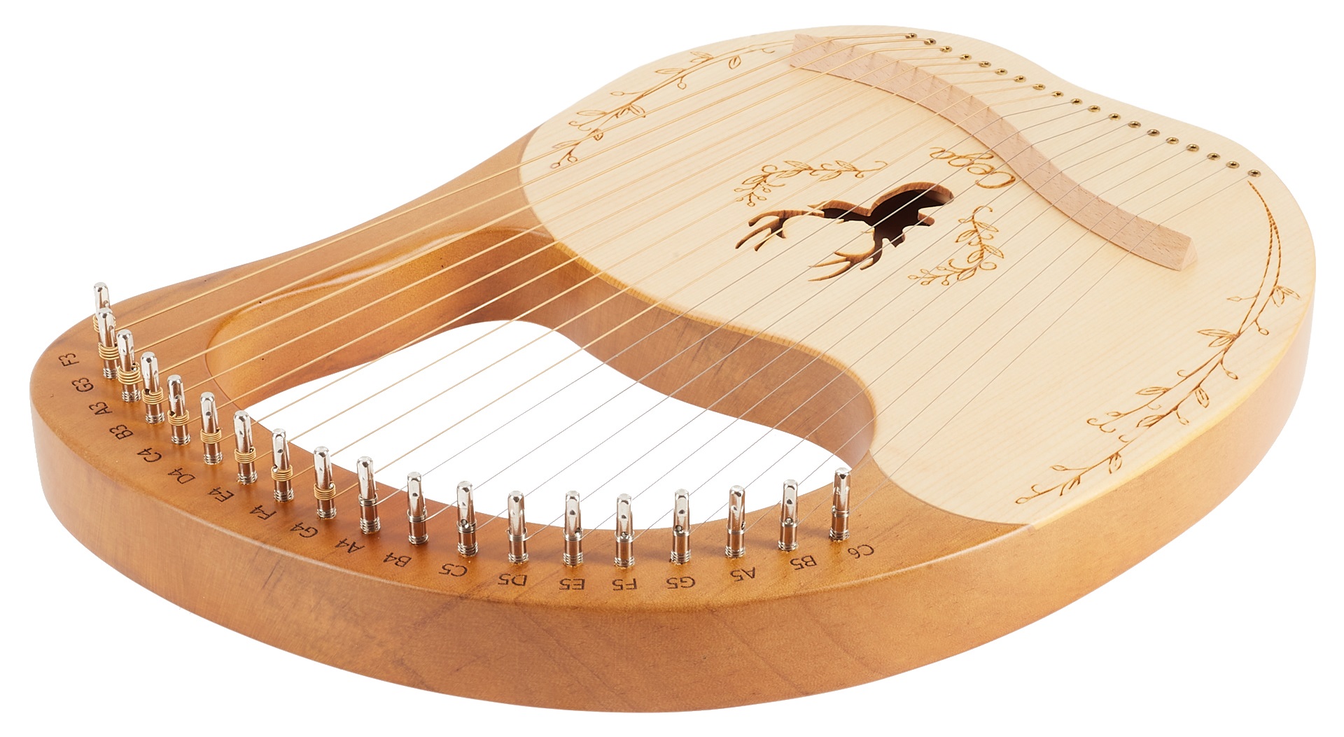 Cega Lyre Harp 19 Strings White (obrázek 4)