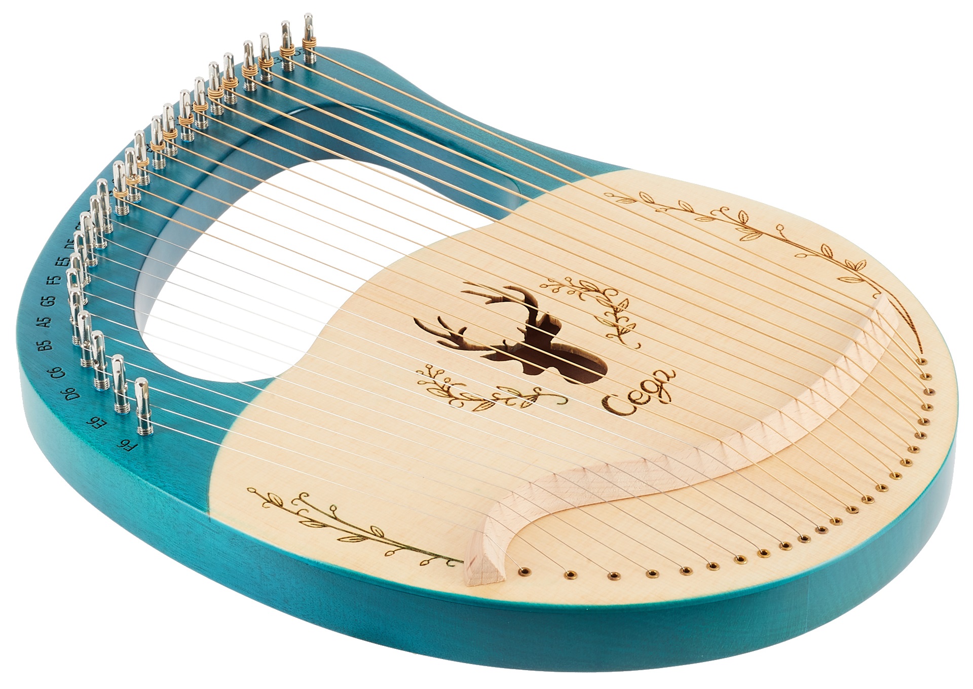 Cega Lyre Harp 24 String Blue (obrázek 3)