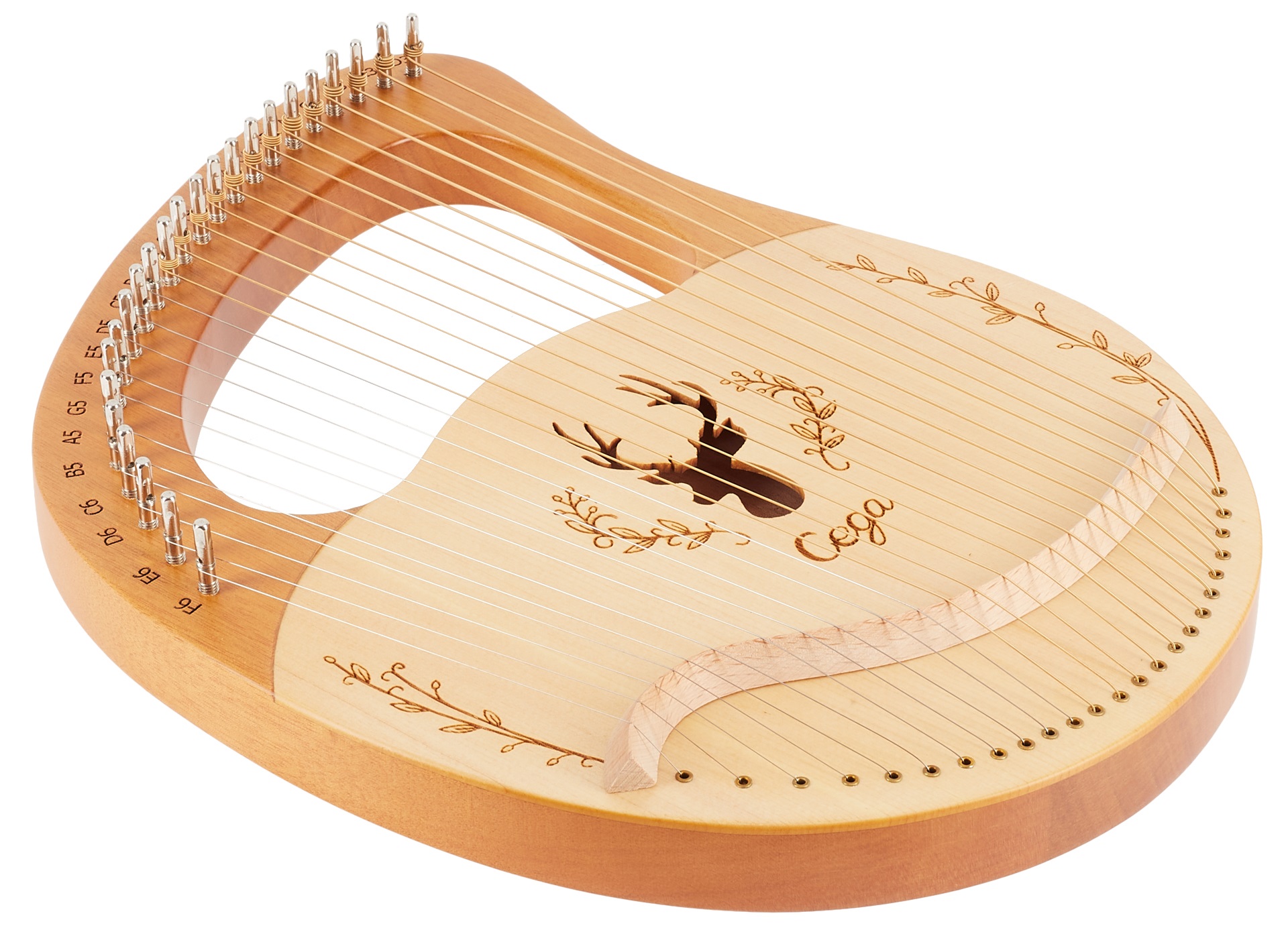 Cega Lyre Harp 24 String Natural (obrázek 3)
