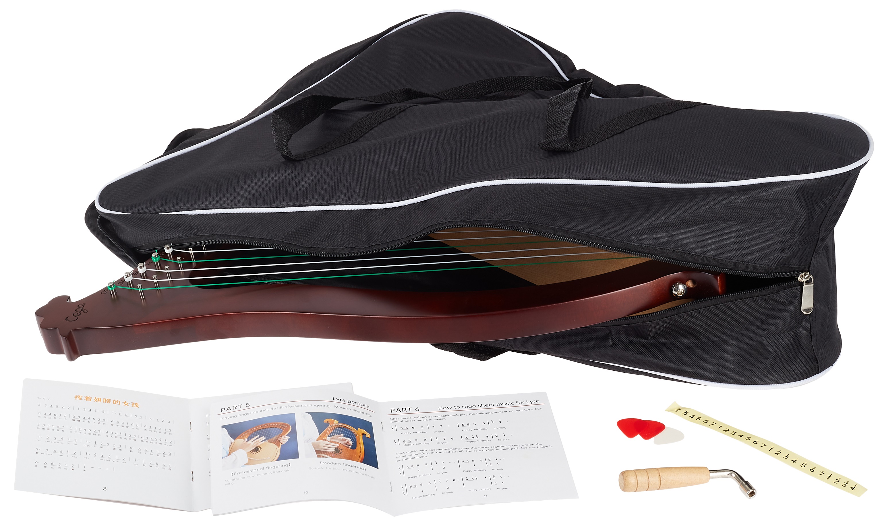 Cega Harp 15 String Brown (obrázek 6)