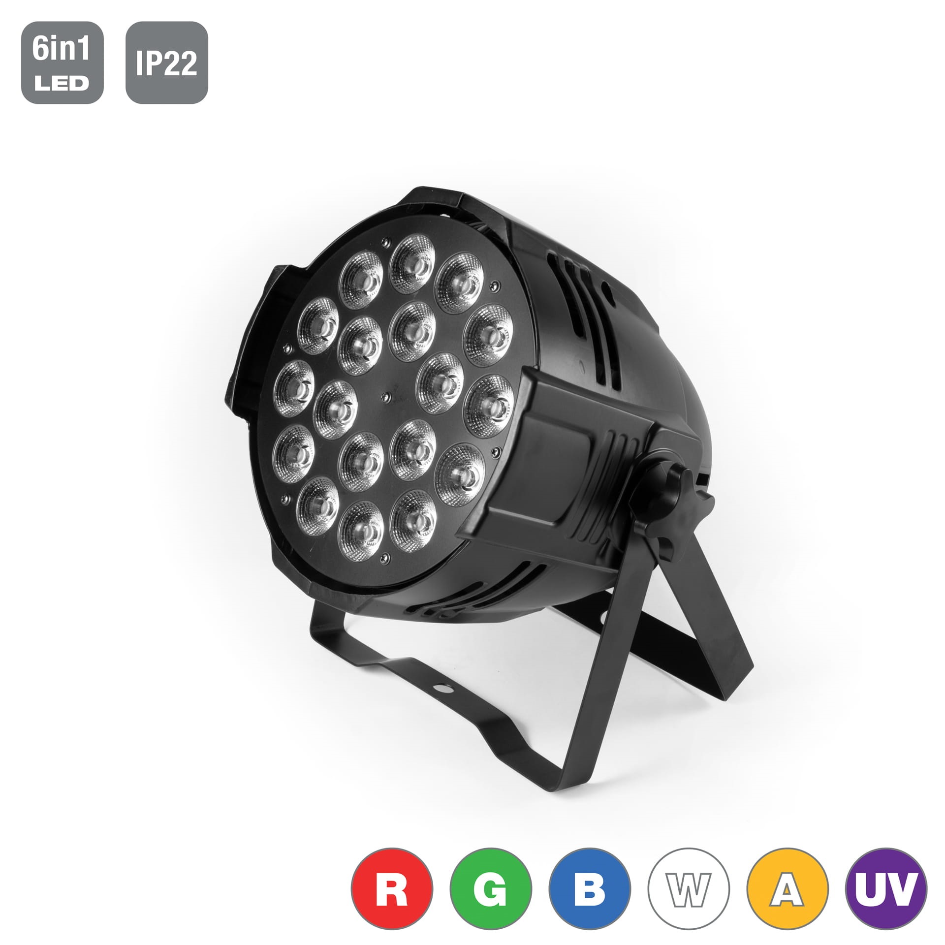 Flash LED PAR 18x15 RGBWA+UV 6in1 (obrázek 8)