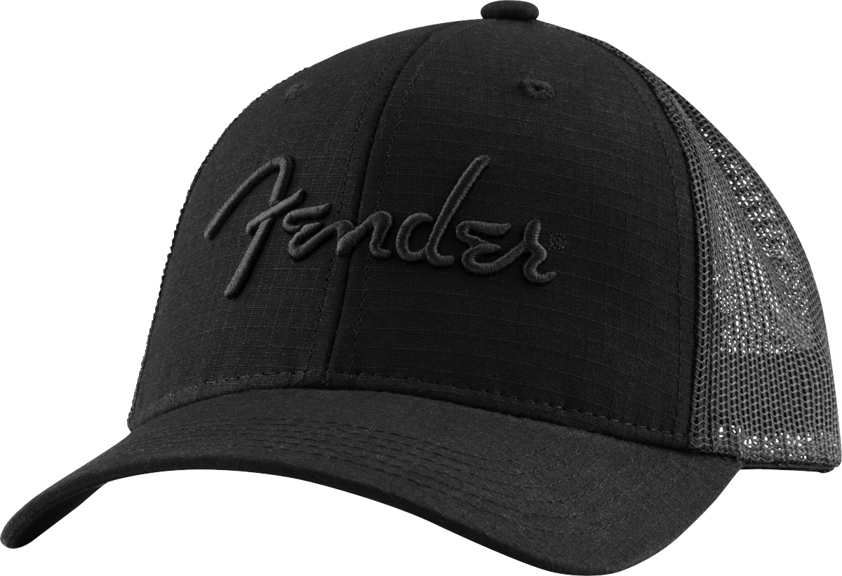 Levně Fender 6 Panel Mesh Back Pick Pocket Hat, Black