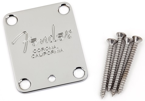 Levně Fender 4-Bolt American Series Guitar Neck Plate with Fender Corona Sta