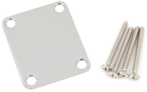 Levně Fender 4-Bolt Vintage-Style Neck Plate, Chrome (No Logo)