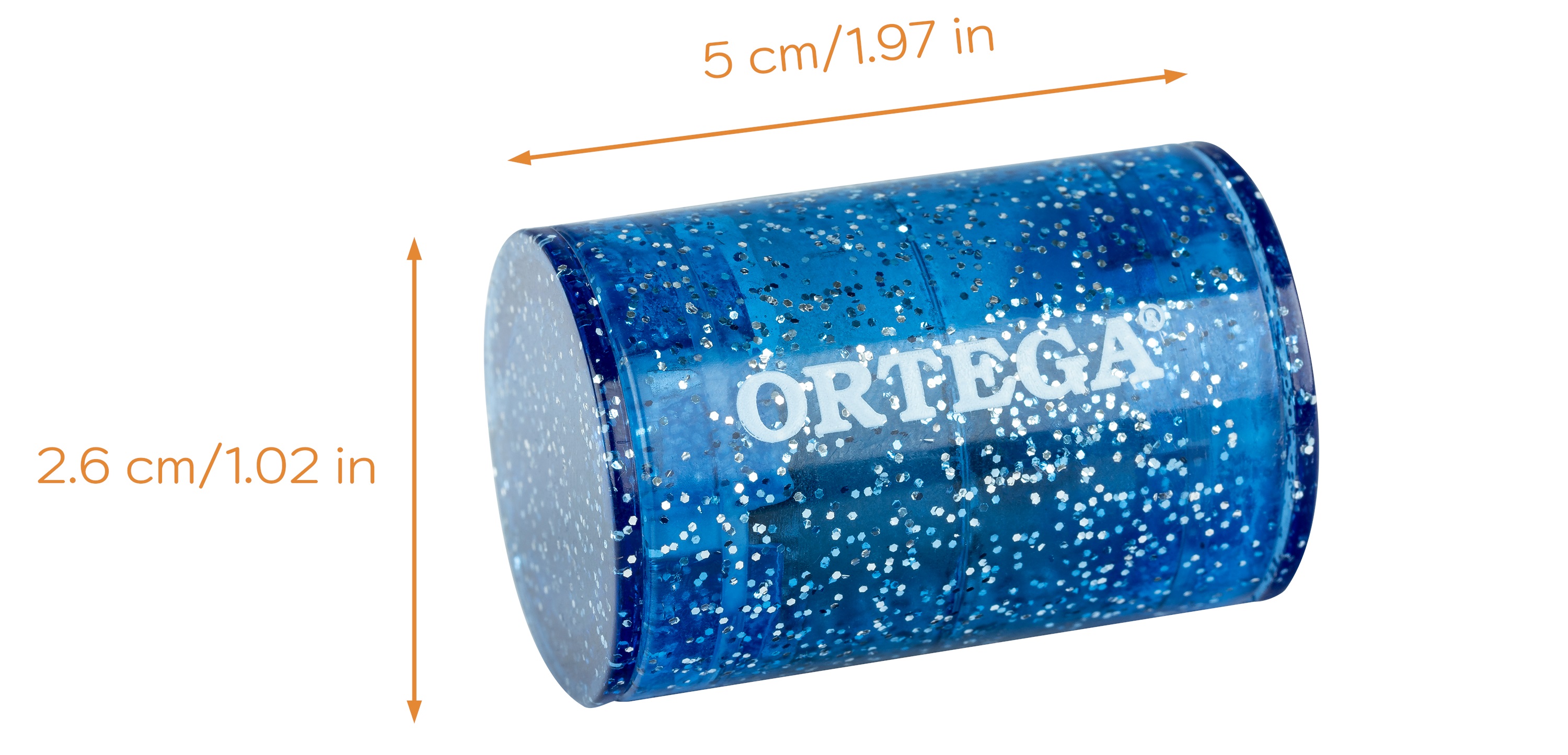 Ortega Plastic Finger Shaker Blue Sparkle (obrázek 3)