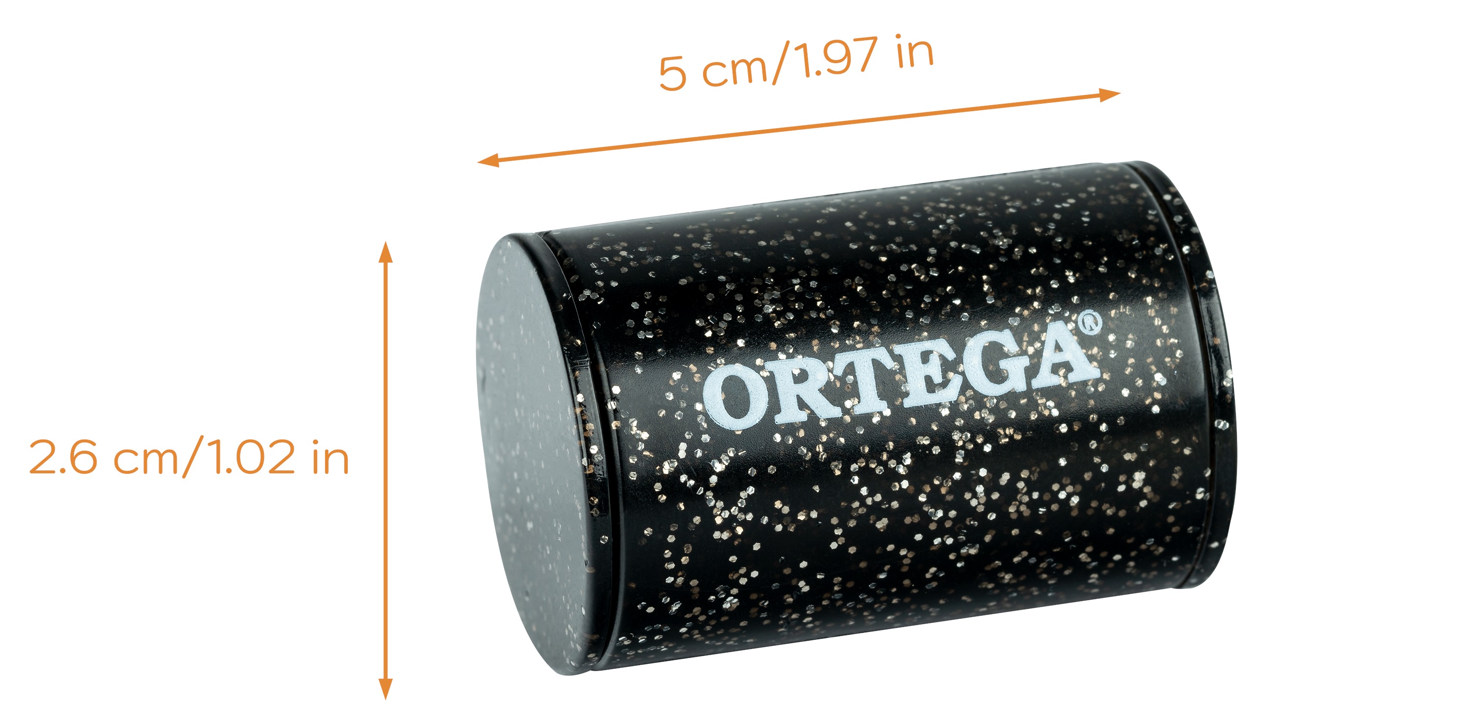 Ortega Plastic Finger Shaker Black Sparkle (obrázek 3)