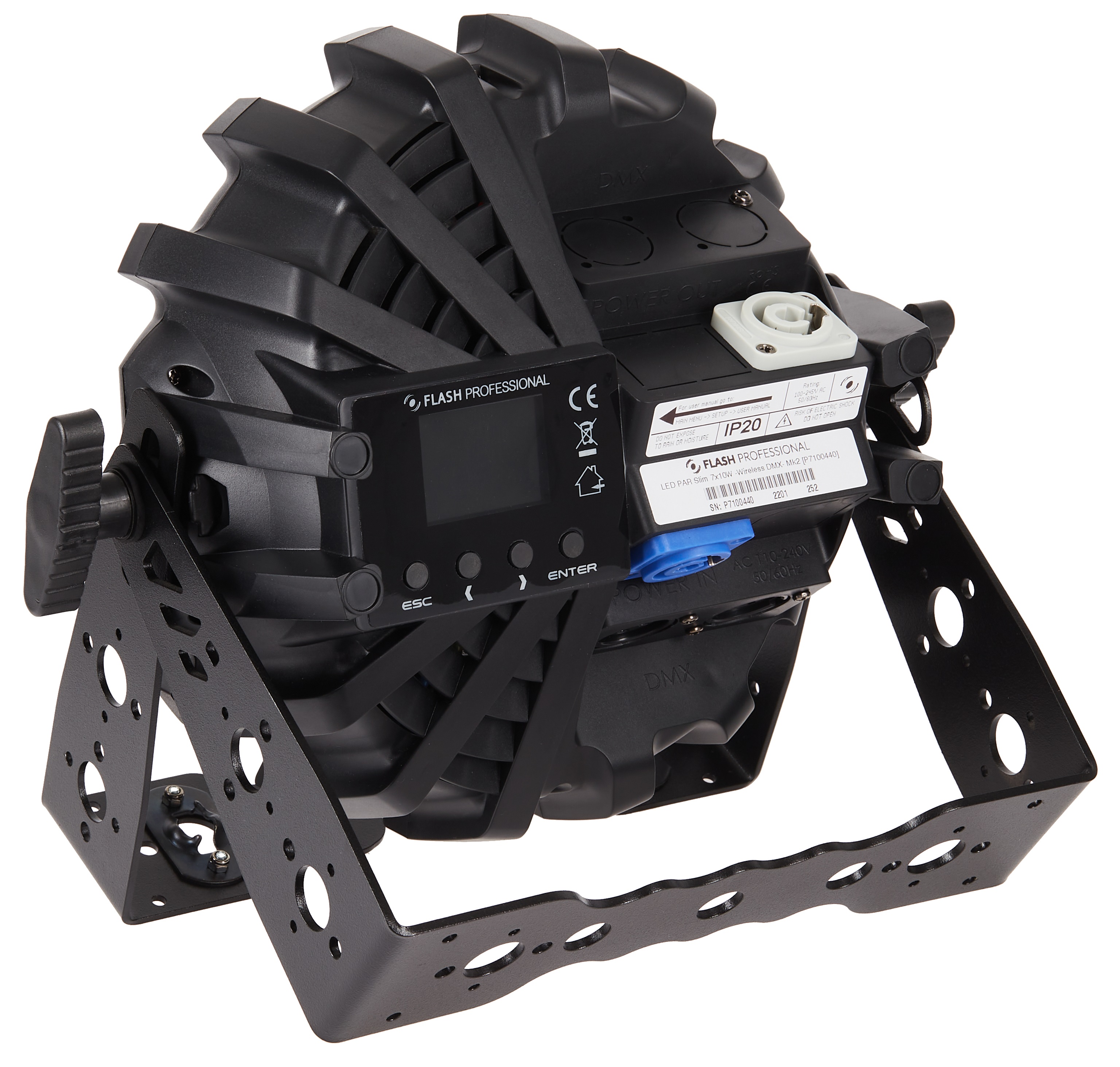 Flash LED PAR SLIM 7x10W RGBW 4in1 25° WIRELESS DMX mk2 (obrázek 4)