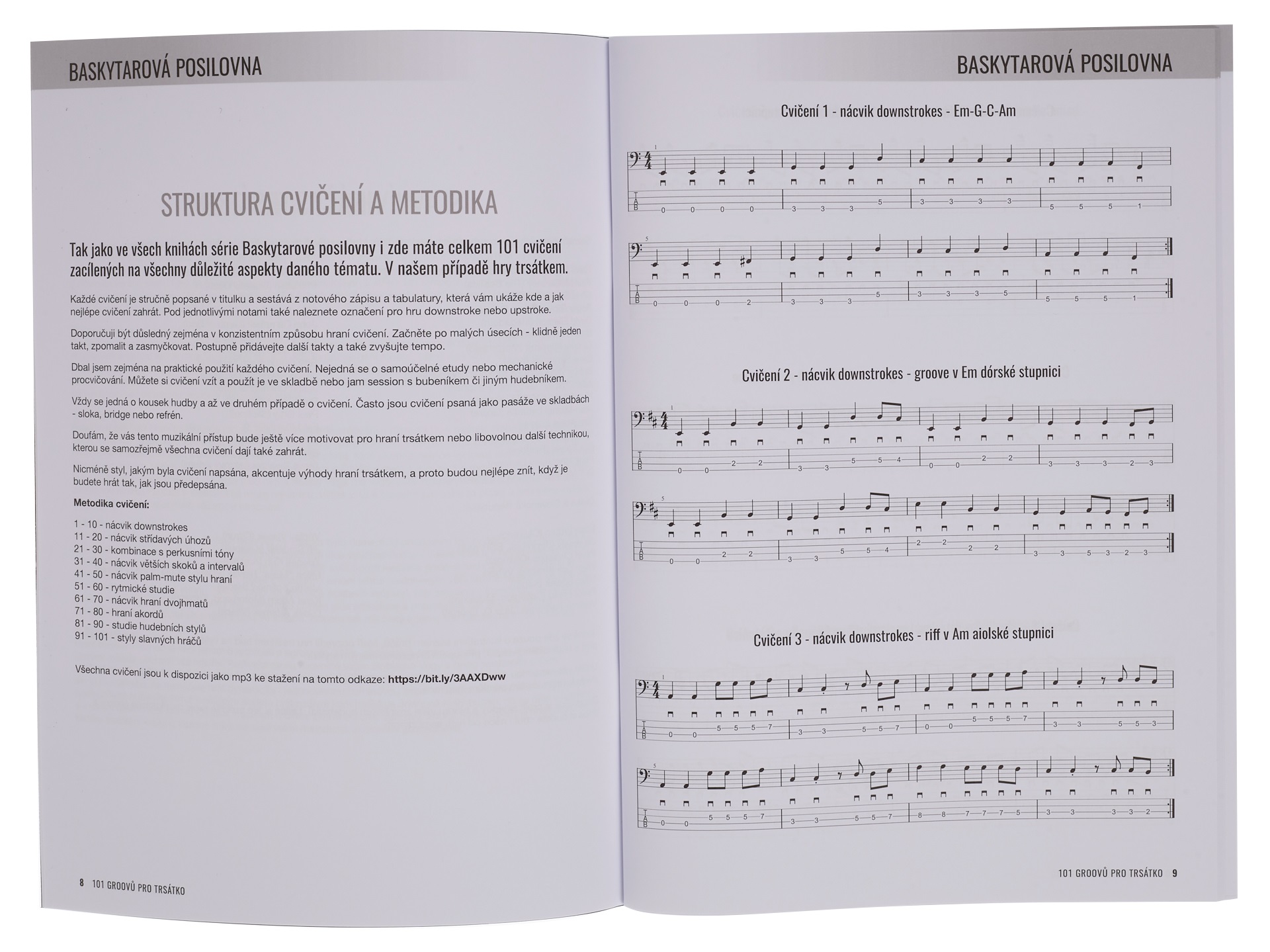 Baskytarová posilovna 101 groovů pro trsátko (obrázek 3)