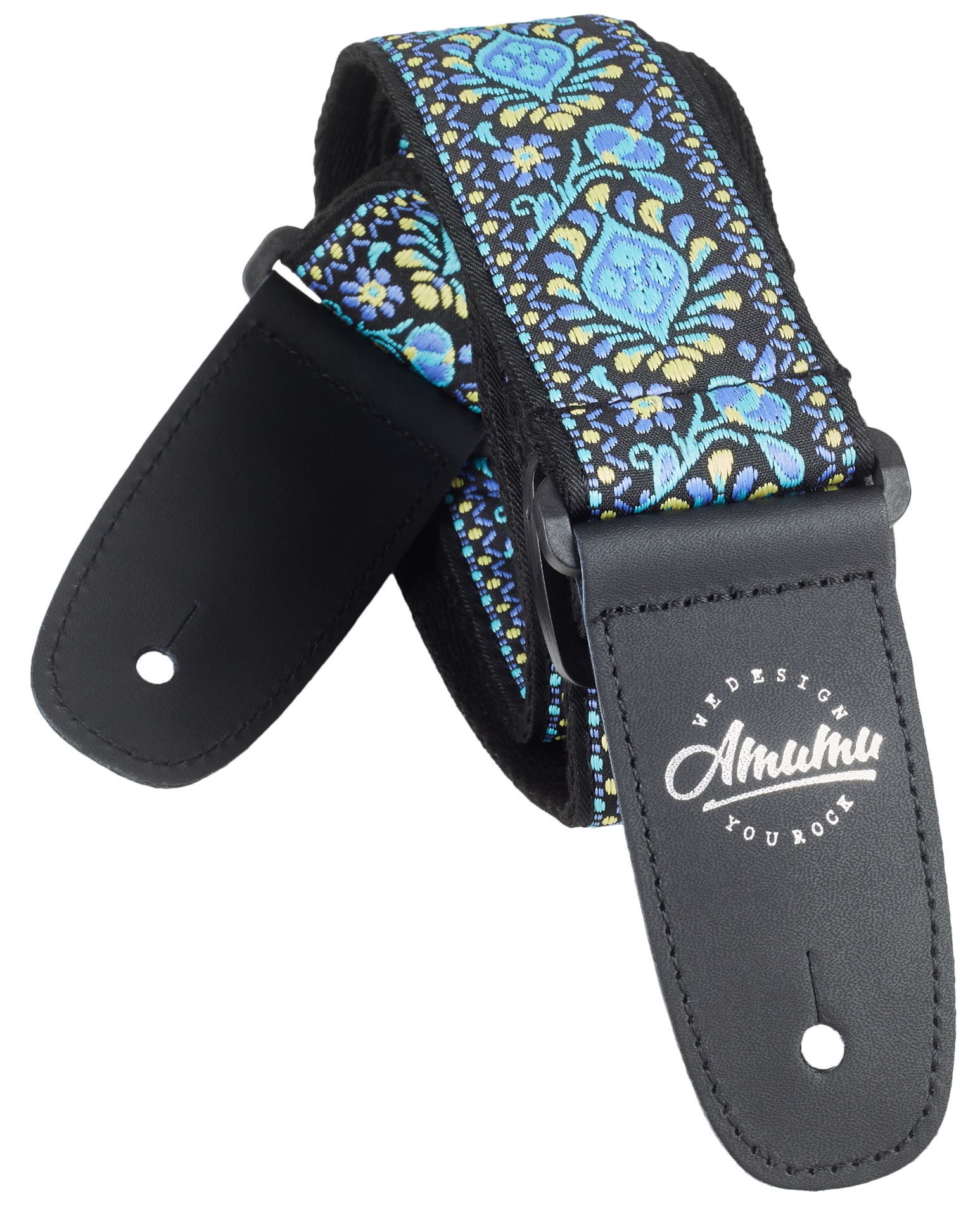 Levně Amumu Hippie Embroidery Cotton Strap Blue