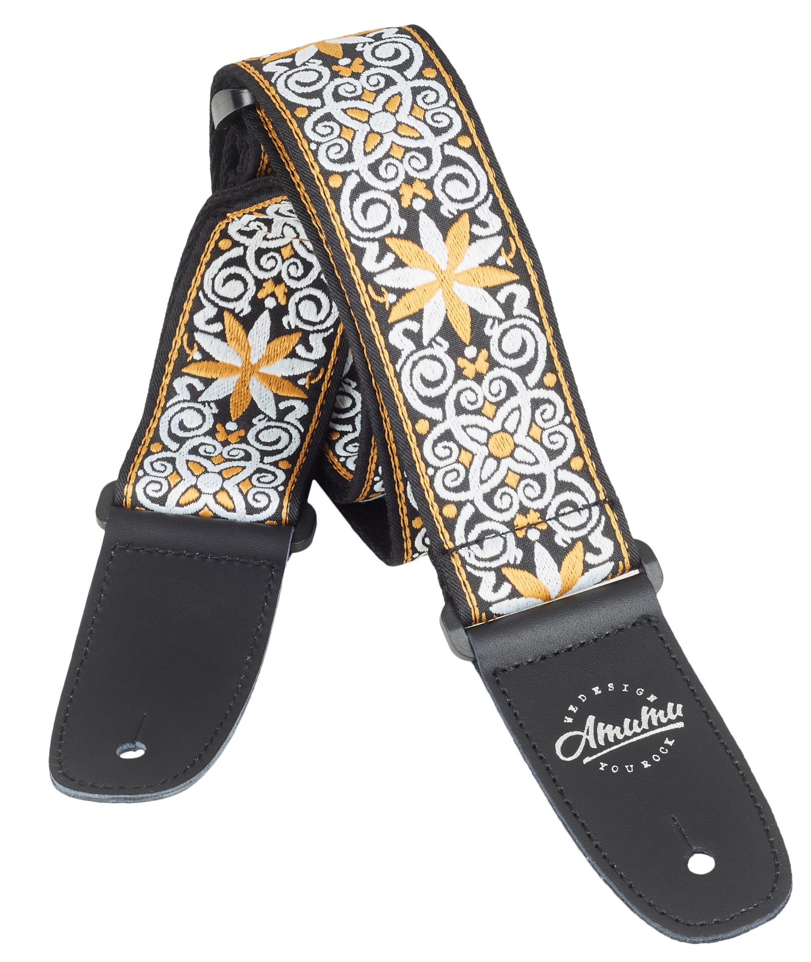 Levně Amumu Hootenanny Embroidery Cotton Strap Yellow