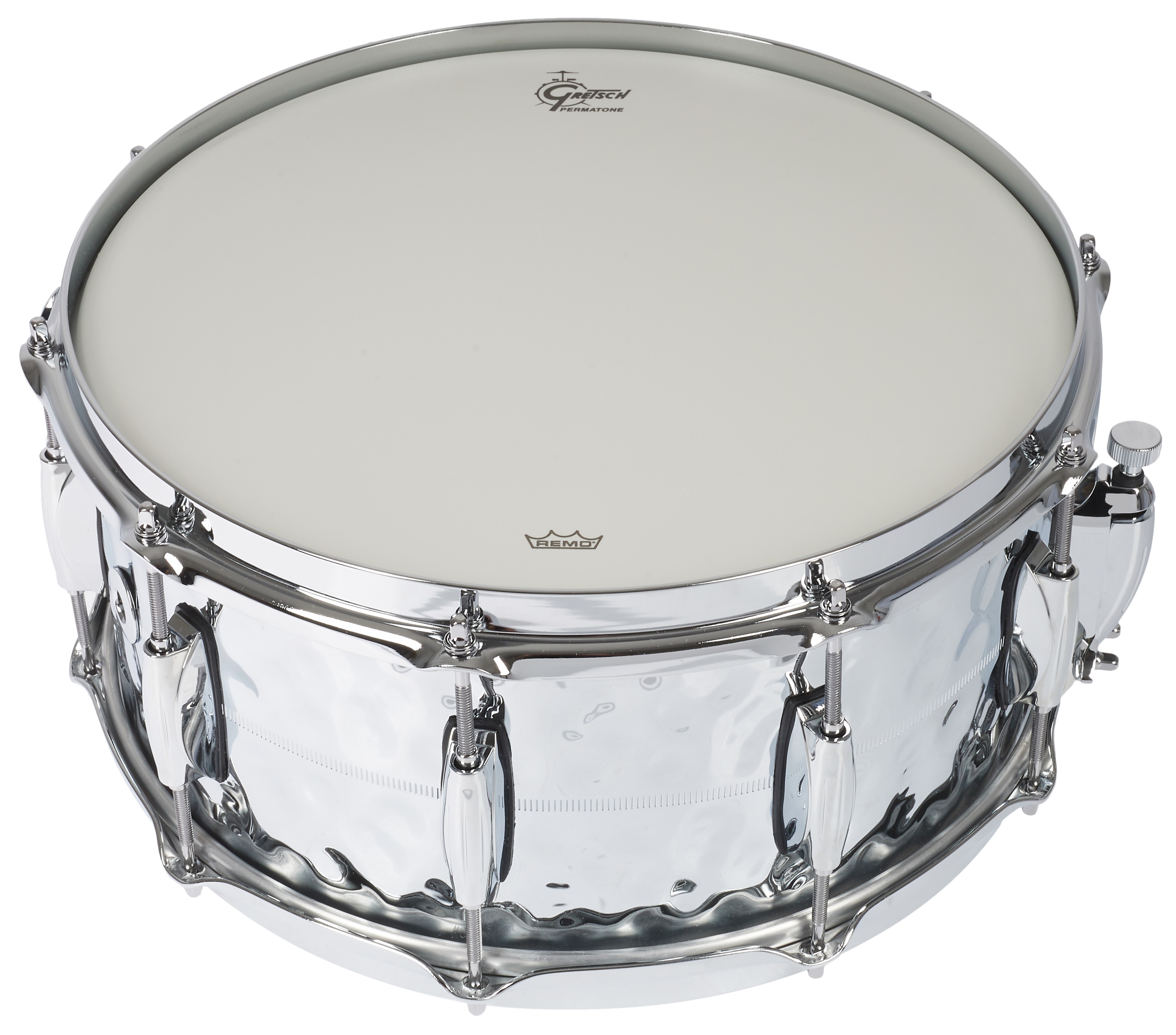 Gretsch 14"x6,5" Hammered Chrome Over Brass (obrázek 4)