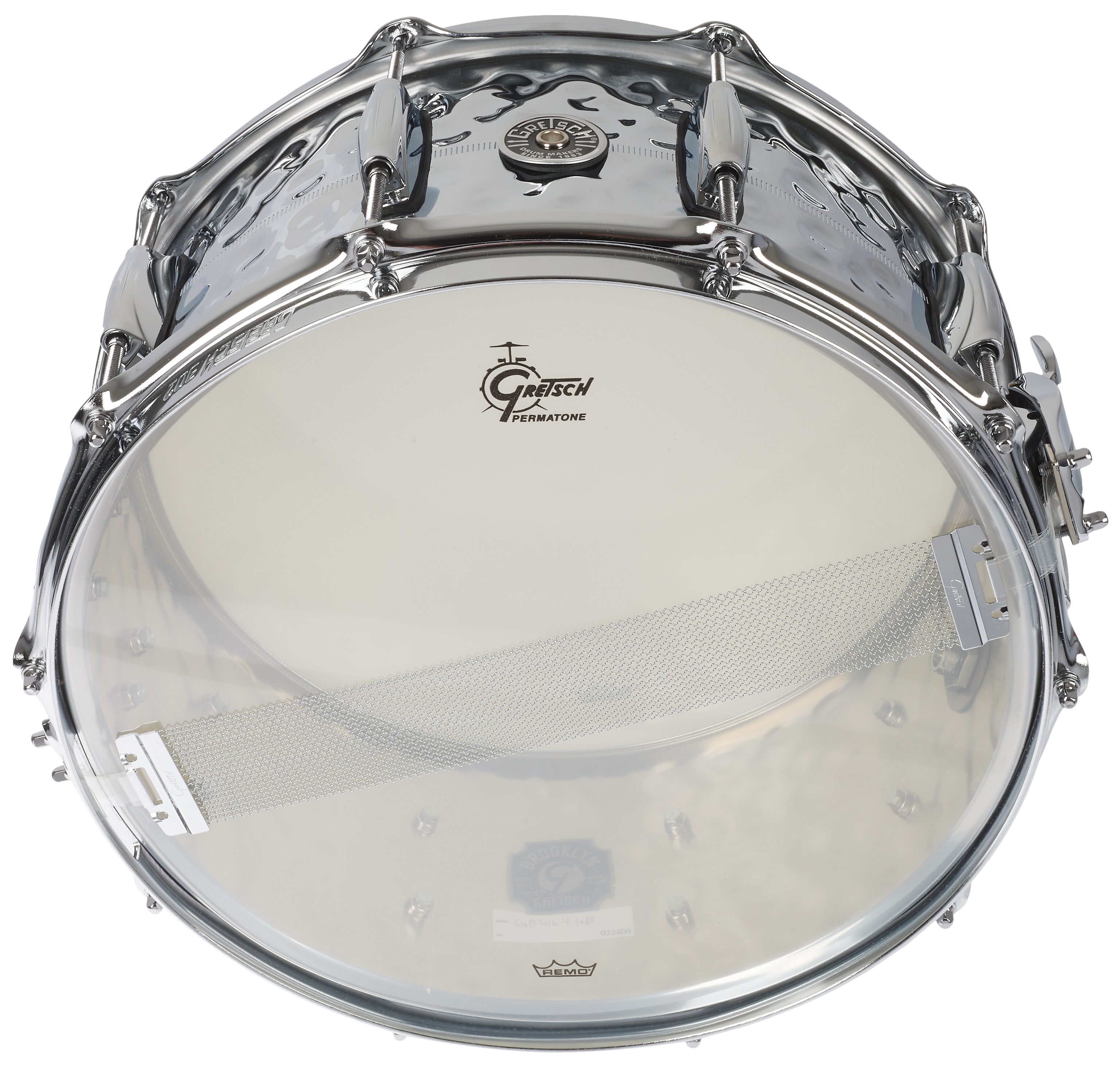Gretsch 14"x6,5" Hammered Chrome Over Brass (obrázek 5)