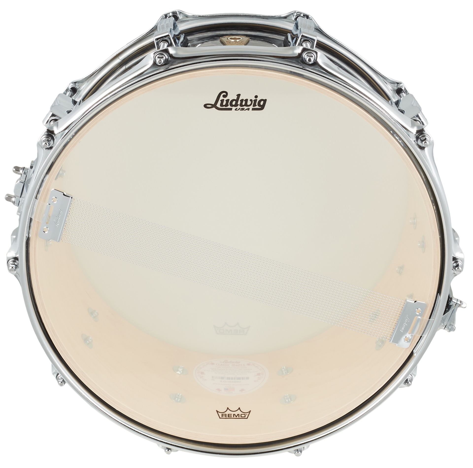 Ludwig 14" x 6,5" Classic Maple Vintage Black Oyster Pearl (obrázek 5)