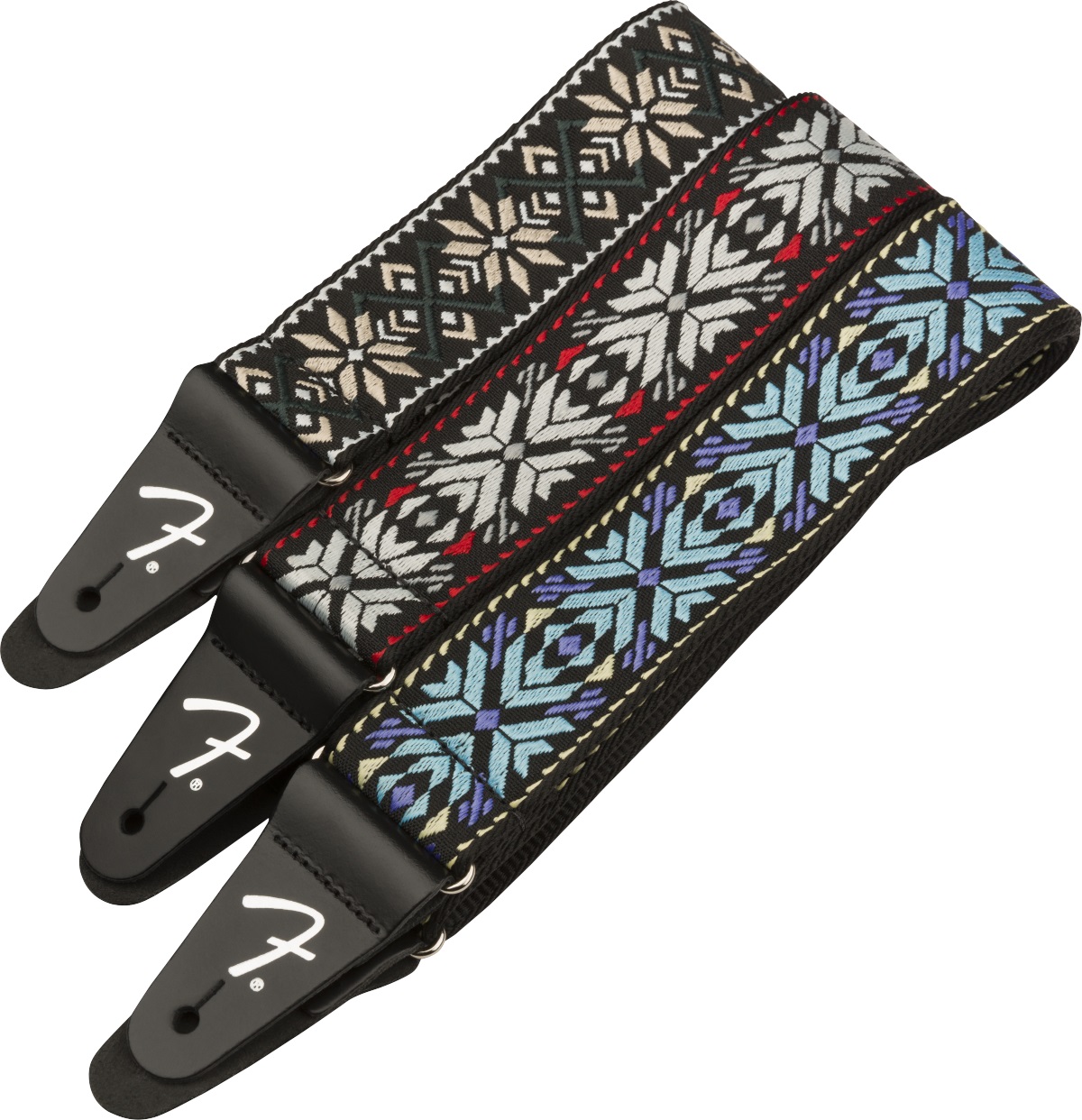 Fender Pasadena Woven Strap, Blue Snowflake, 2" (obrázek 3)