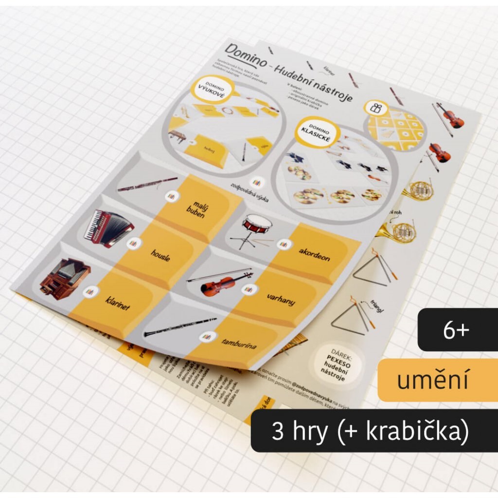 Levně Zodpovědná výuka Domino: Hudební nástroje