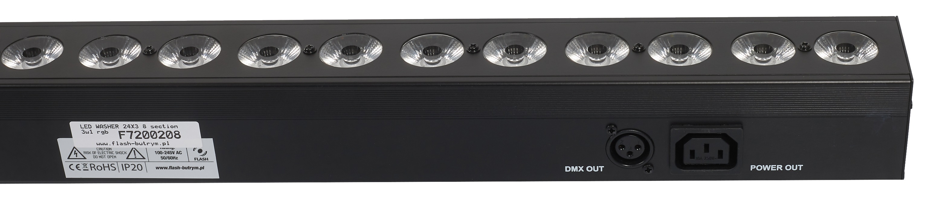 Flash LED WALL WASHER BAR LIGHT 24x3W RGB 8 SECTIONS (obrázek 8)