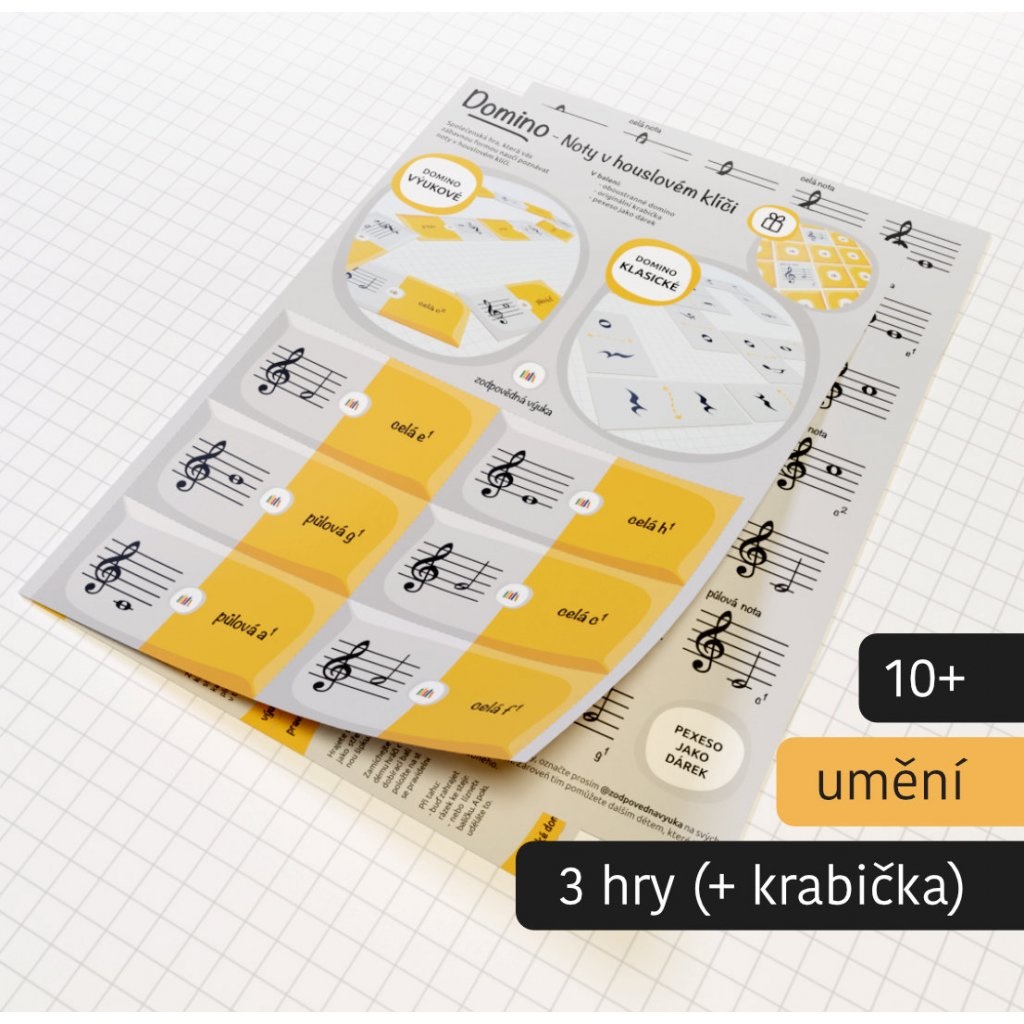 Levně Zodpovědná výuka Domino: Noty v houslovém klíči