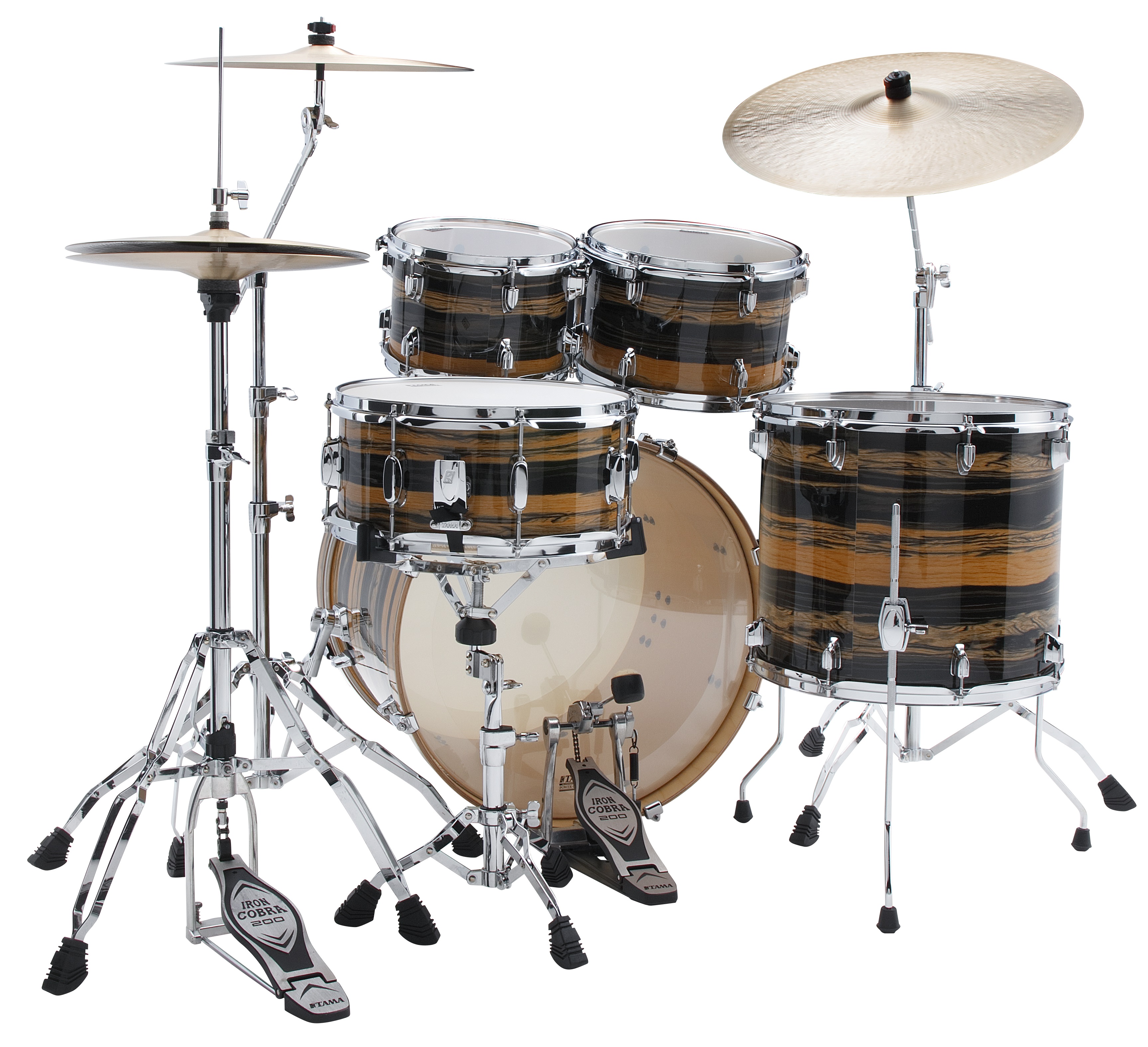 Tama Superstar Classic Maple Natural Ebony Tiger Wrap Rock Set (obrázek 3)