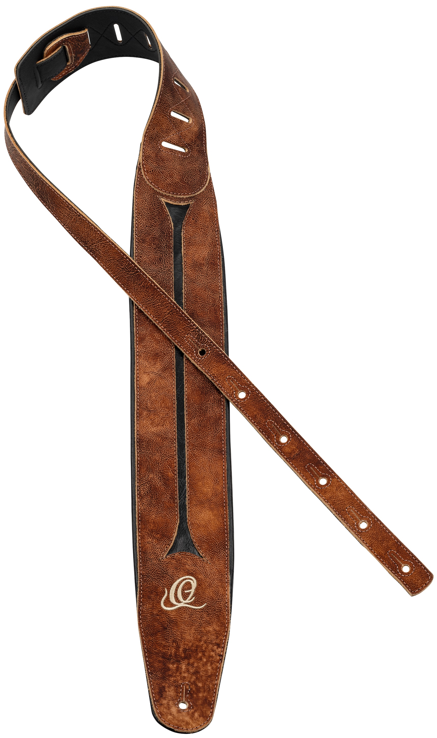 Ortega OSBS-1 Bass Leather Strap - Chestnut Tree (obrázek 3)