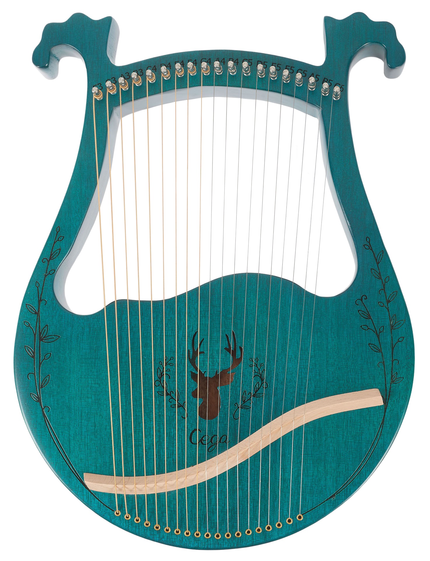 Levně Cega Harp 19 Strings Blue